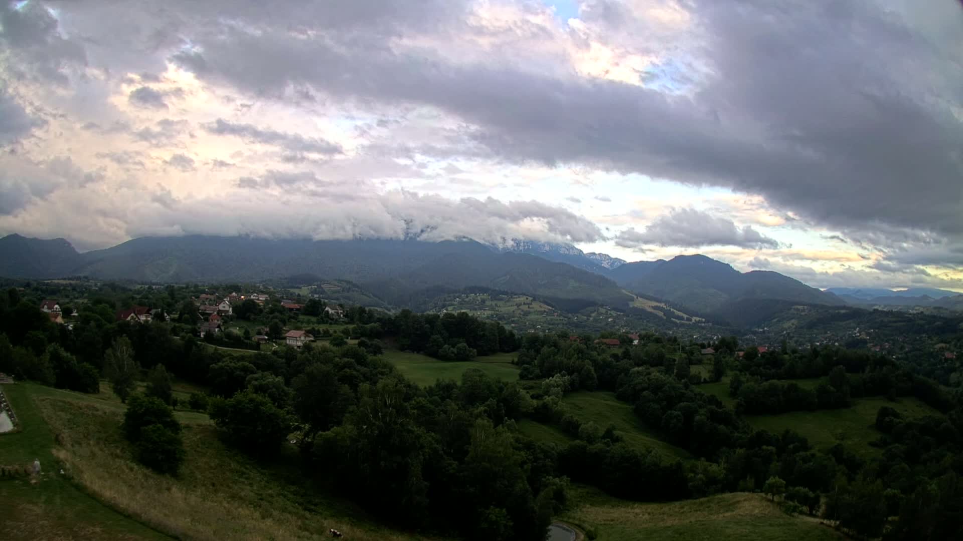 Bucegi Mountain View from Bran Live Cam - Bran,  Braşov, Romania