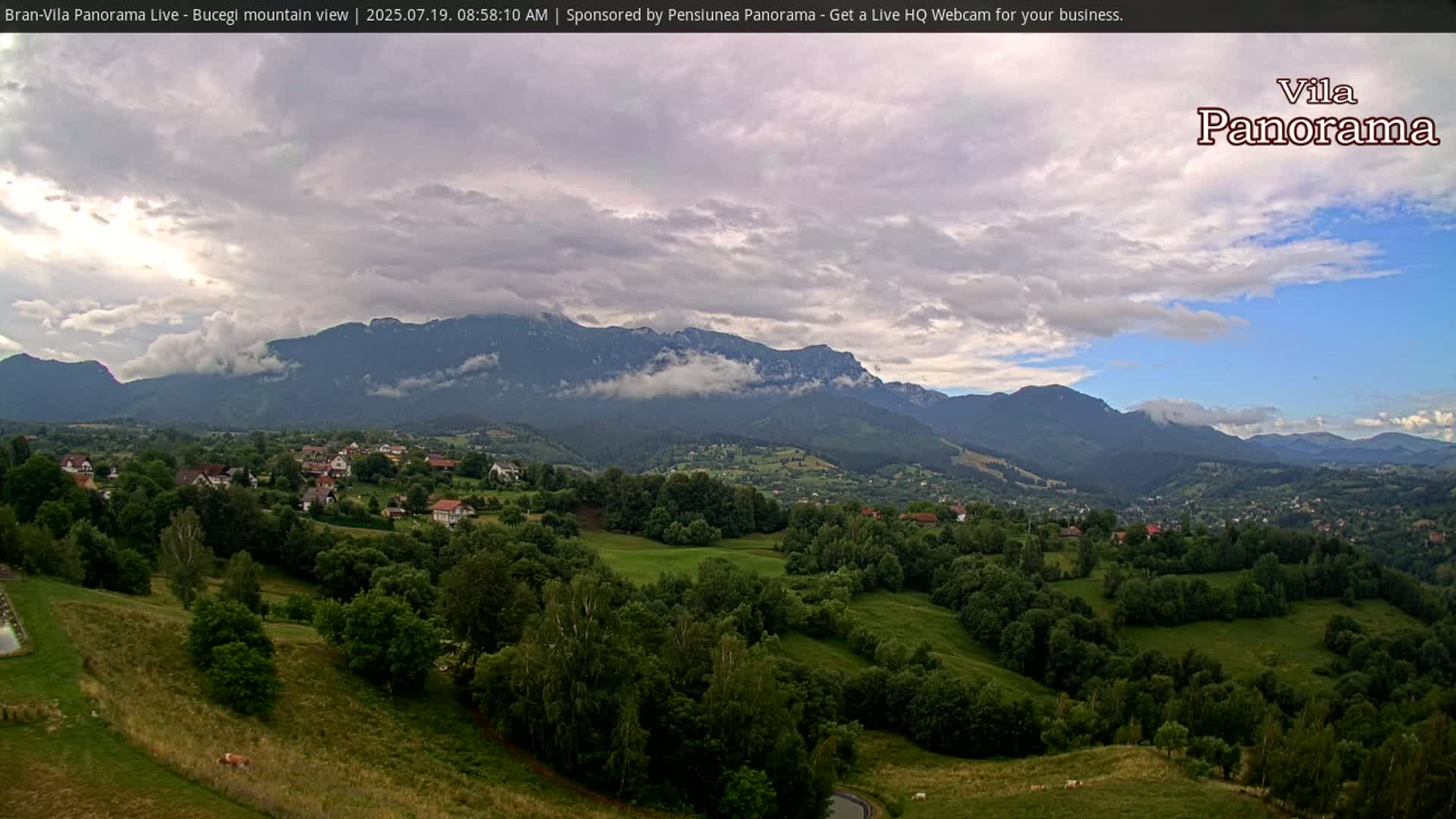 Bucegi Mountain View from Bran Live Cam - Bran,  Braşov, Romania