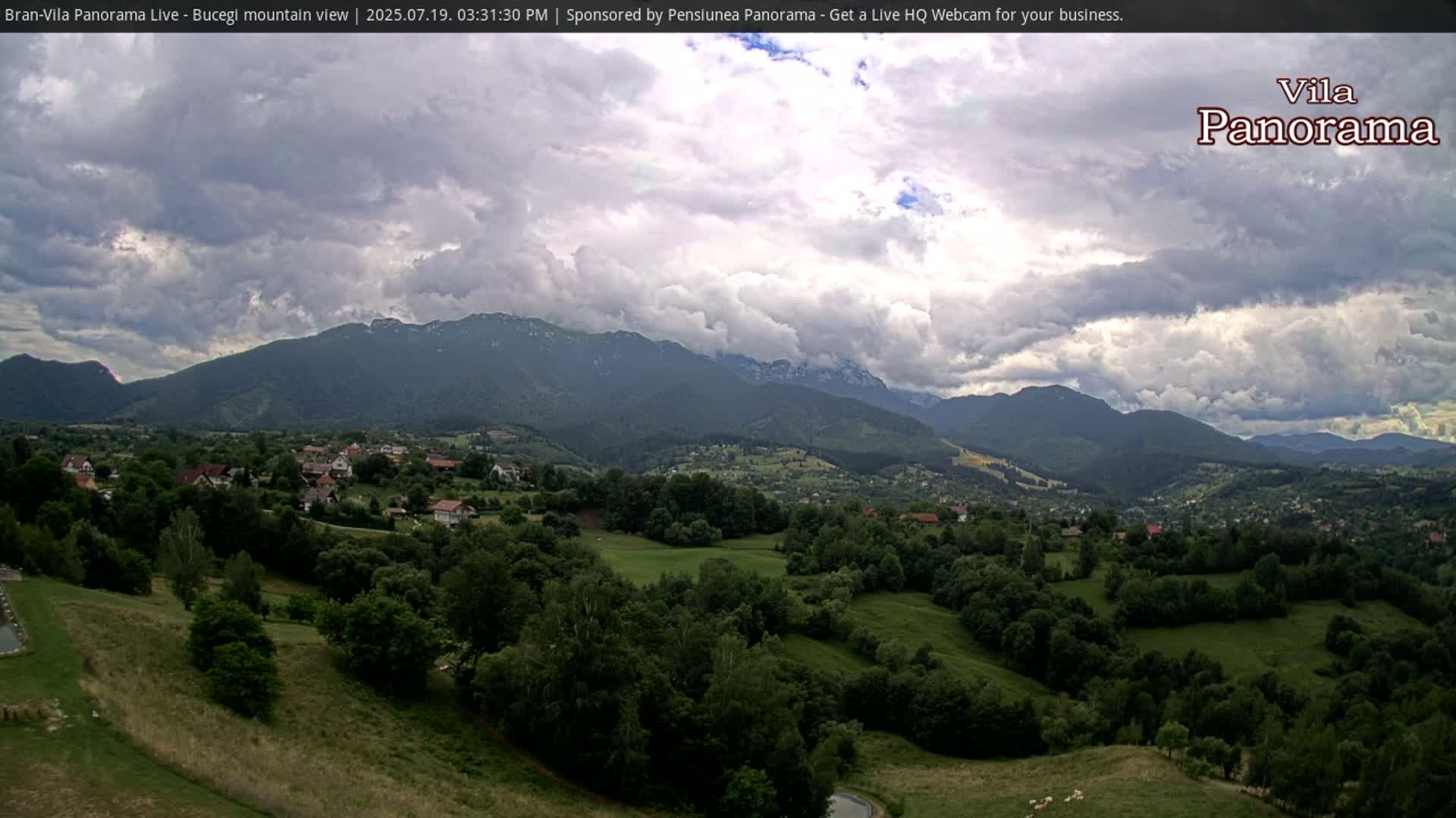 Bucegi Mountain View from Bran Live Cam - Bran,  Braşov, Romania