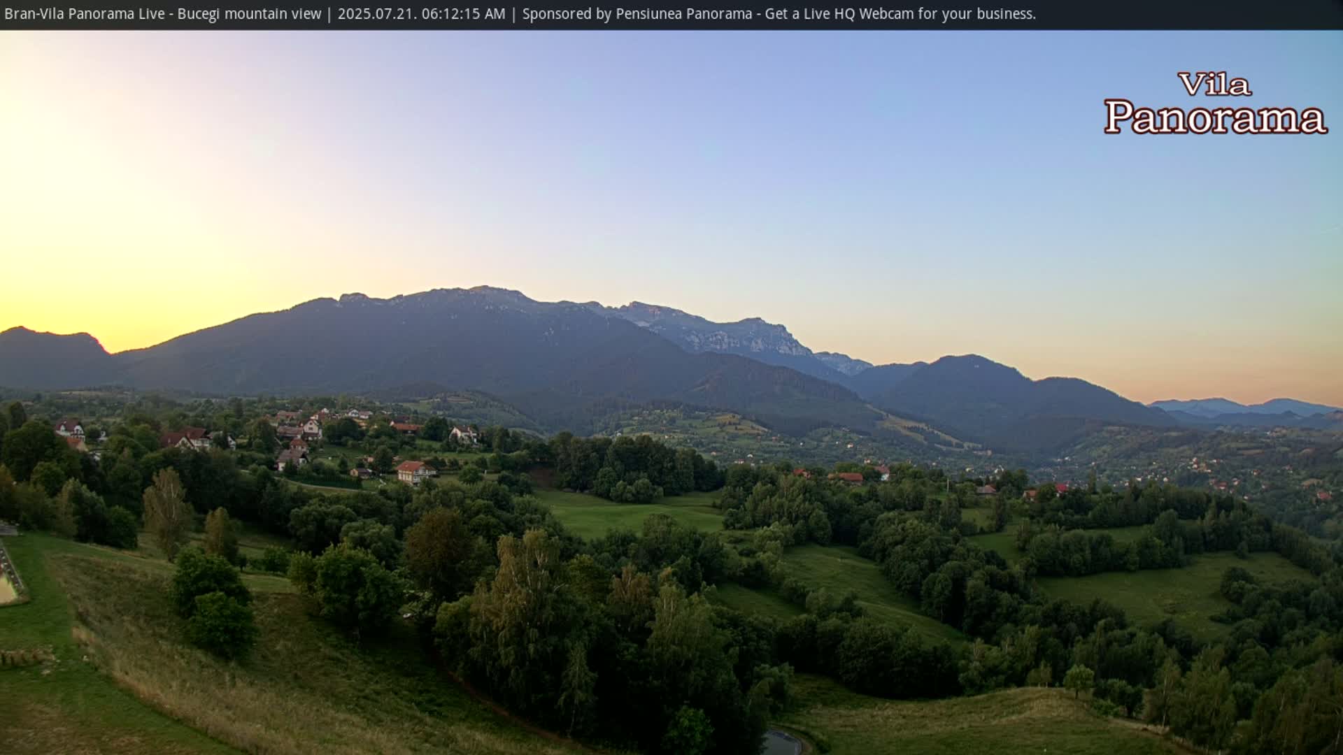Bucegi Mountain View from Bran Live Cam - Bran,  Braşov, Romania