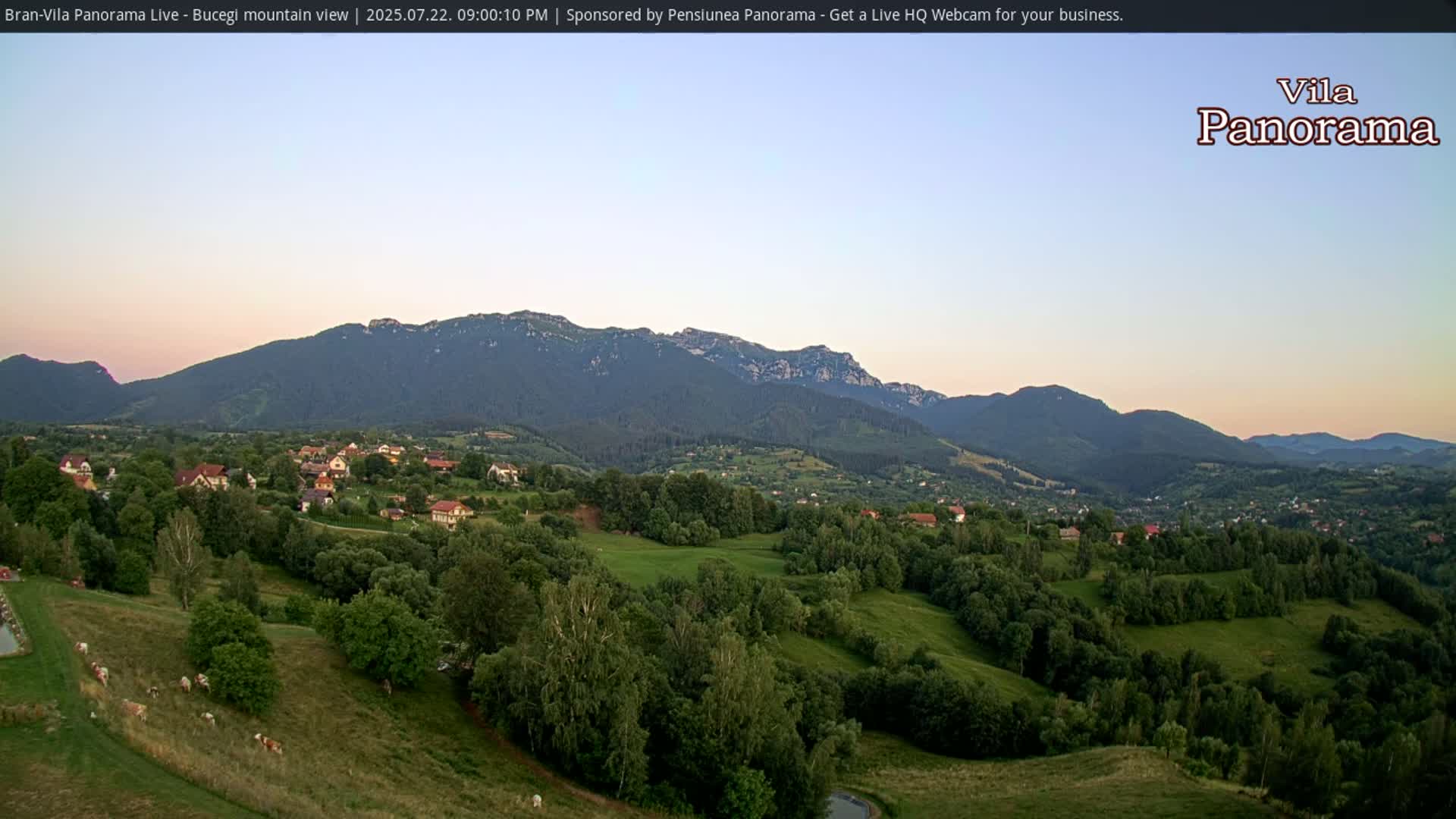 Bucegi Mountain View from Bran Live Cam - Bran,  Braşov, Romania
