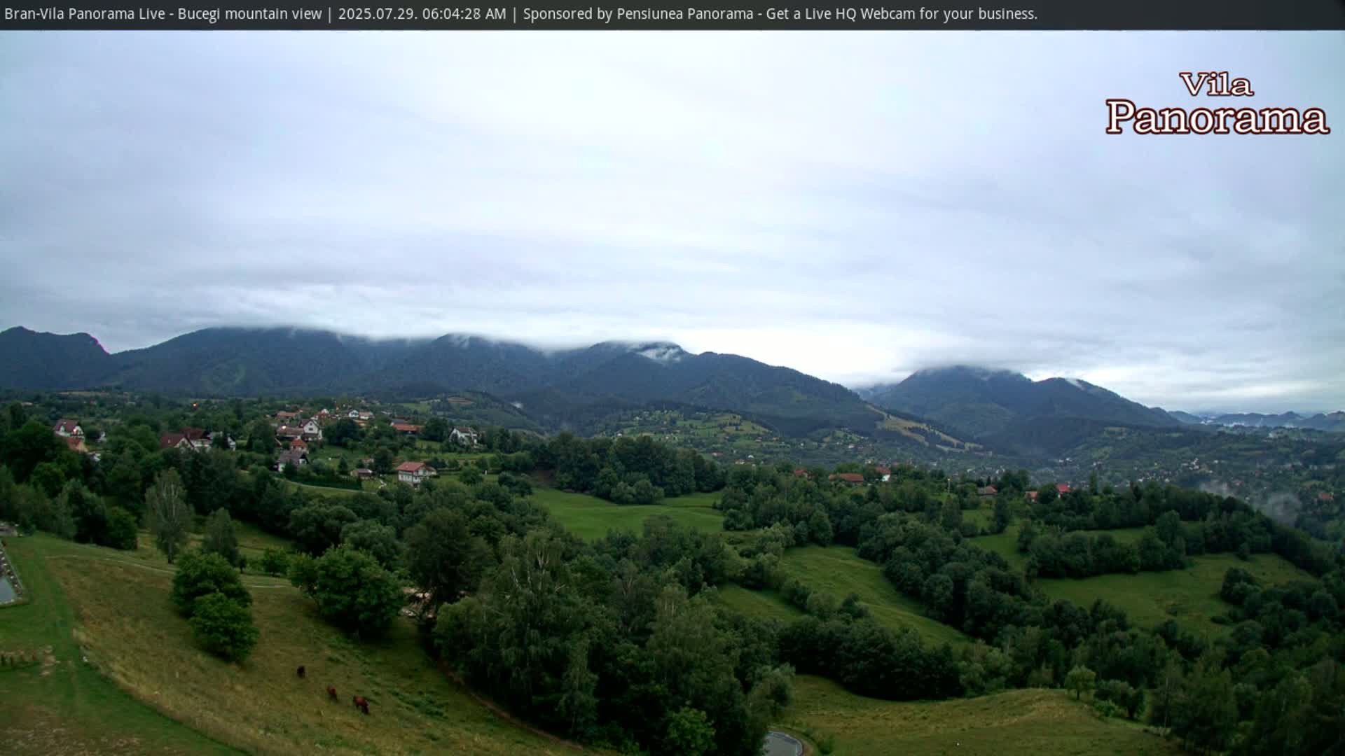 Bucegi Mountain View from Bran Live Cam - Bran,  Braşov, Romania