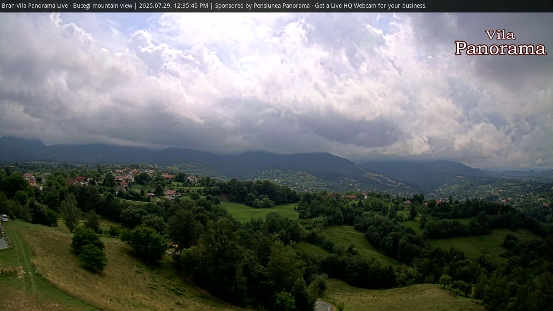 Bucegi Mountain View from Bran Live Cam - Bran,  Braşov, Romania