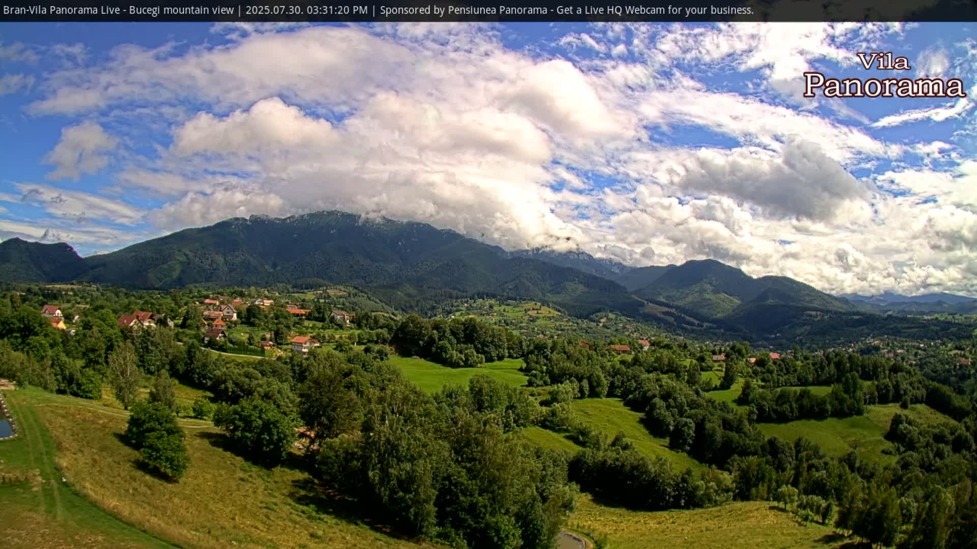 Bucegi Mountain View from Bran Live Cam - Bran,  Braşov, Romania