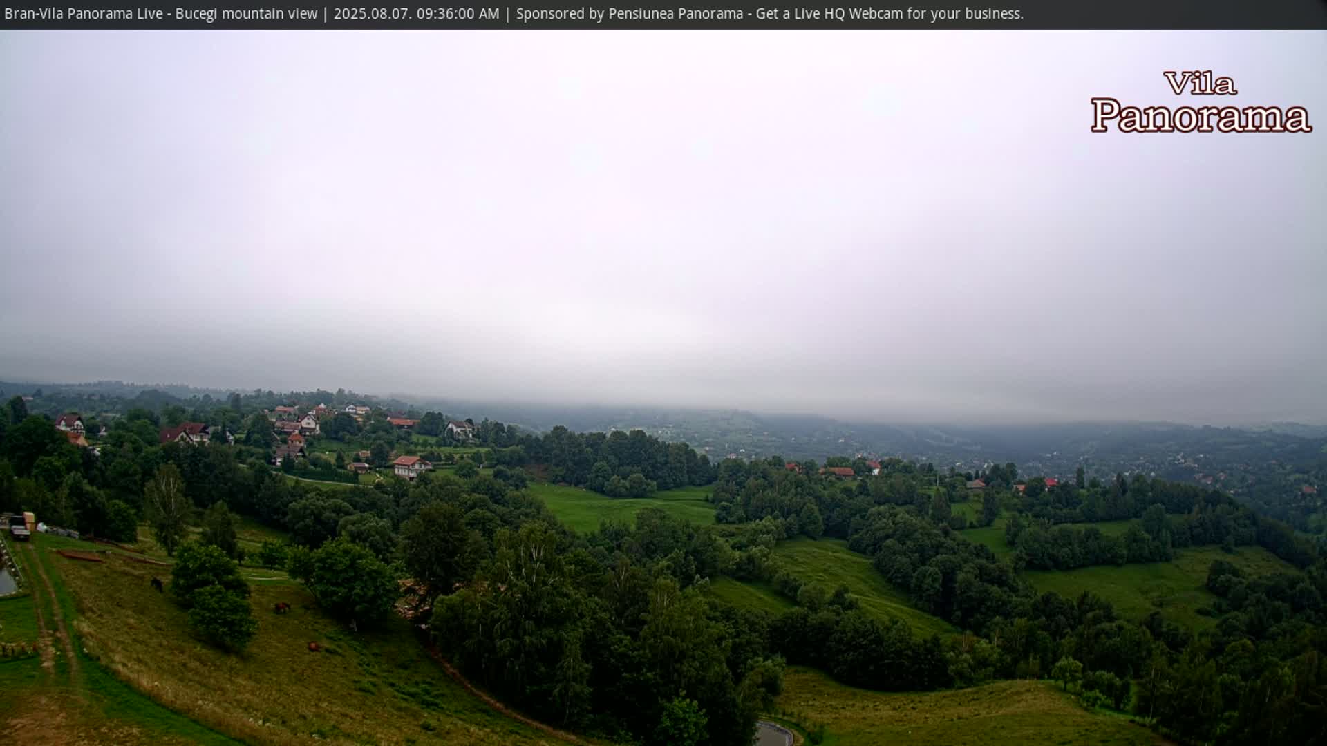 Bucegi Mountain View from Bran Live Cam - Bran,  Braşov, Romania