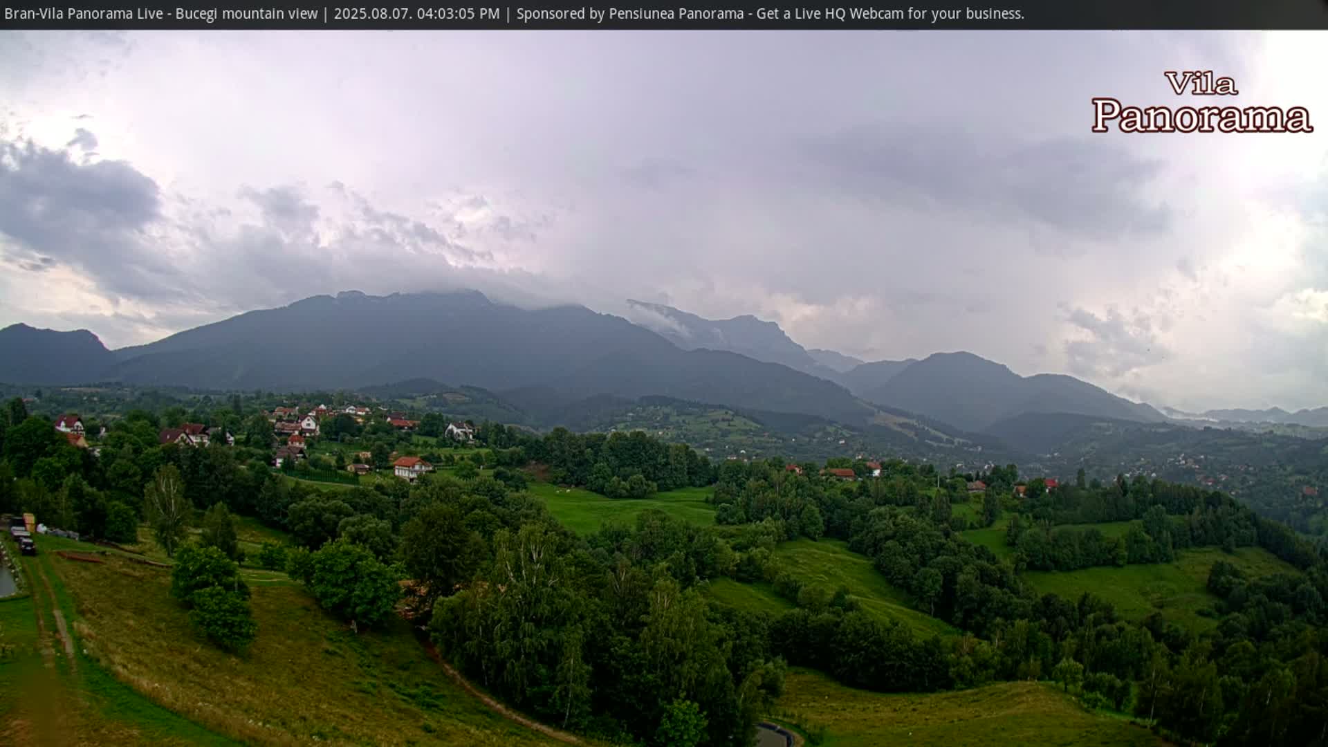 Bucegi Mountain View from Bran Live Cam - Bran,  Braşov, Romania