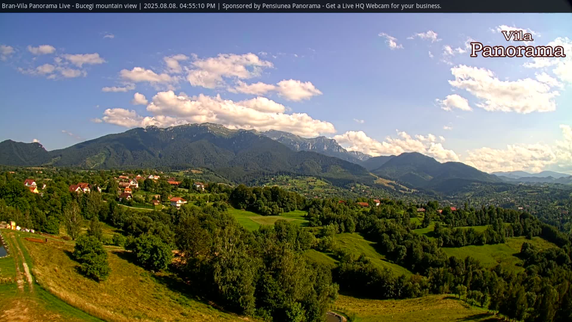 Bucegi Mountain View from Bran Live Cam - Bran,  Braşov, Romania