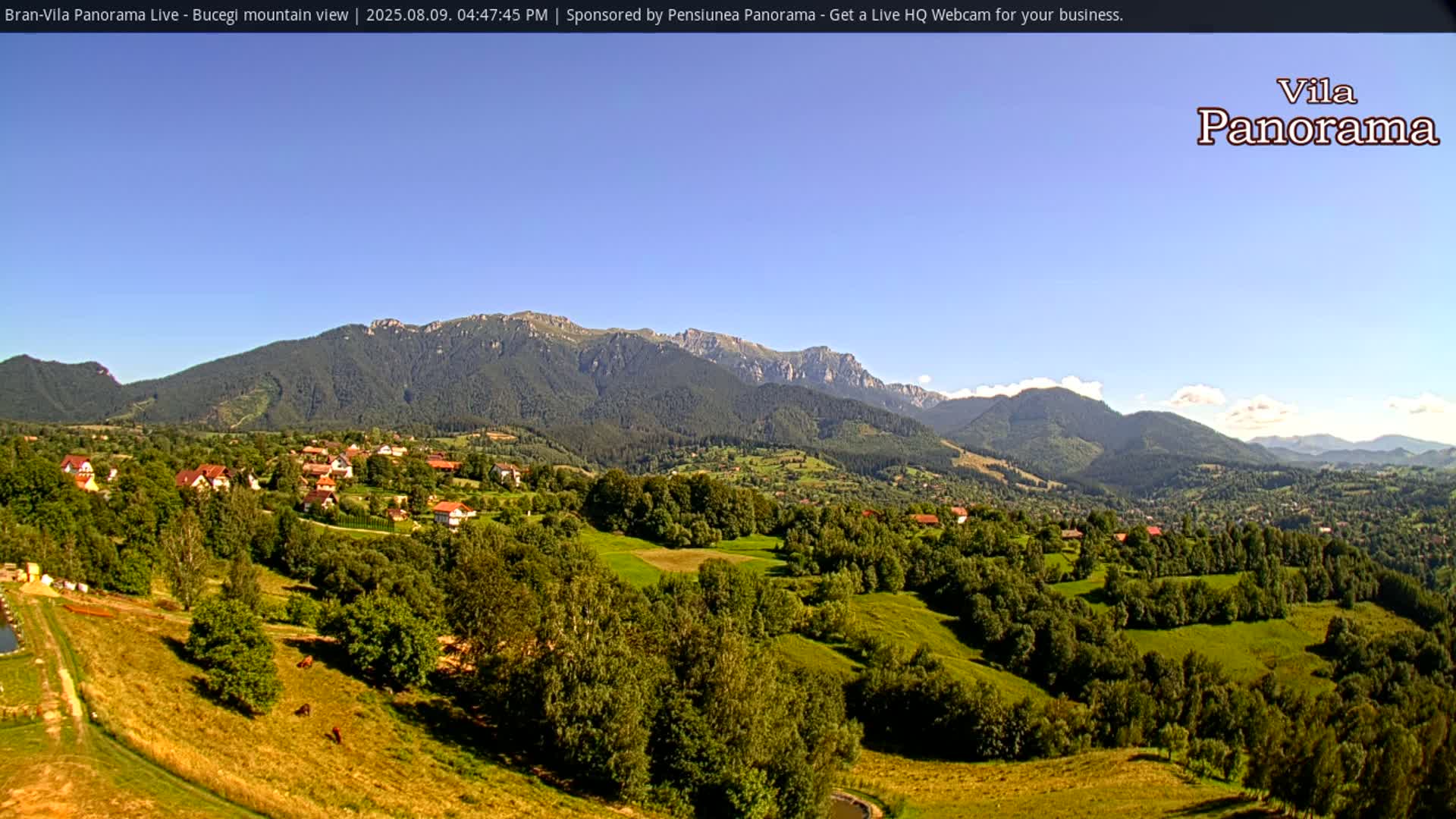 Bucegi Mountain View from Bran Live Cam - Bran,  Braşov, Romania