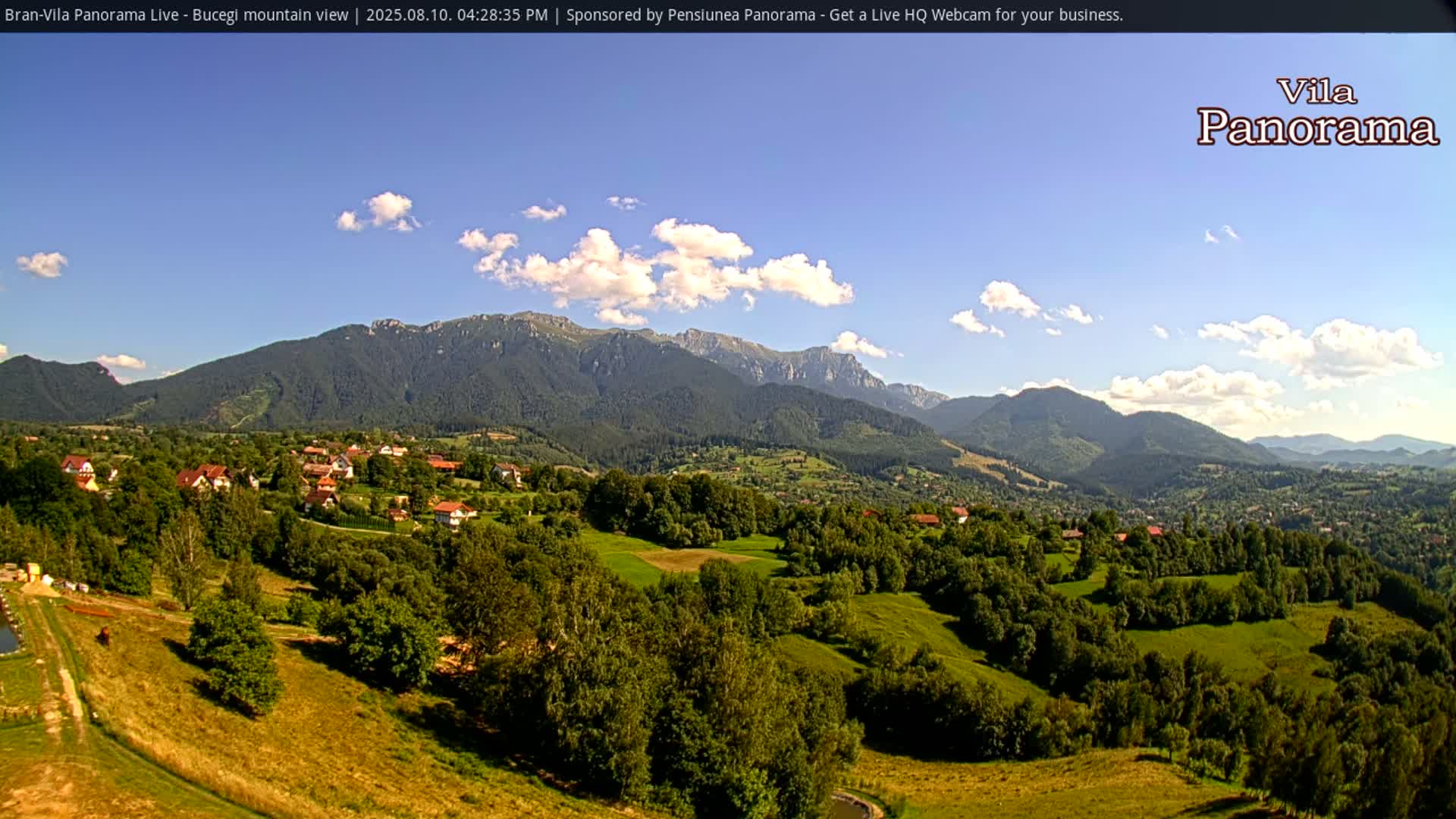 Bucegi Mountain View from Bran Live Cam - Bran,  Braşov, Romania