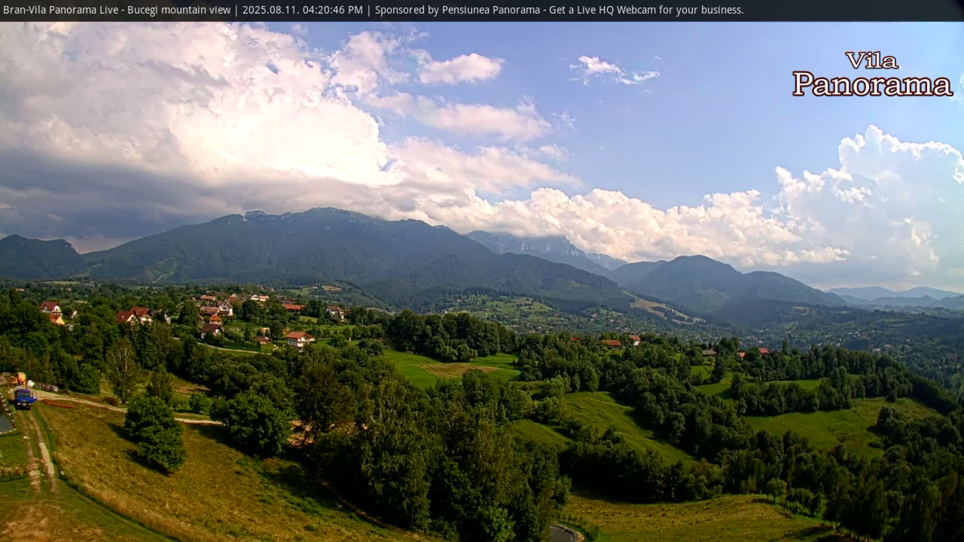 Bucegi Mountain View from Bran Live Cam - Bran,  Braşov, Romania