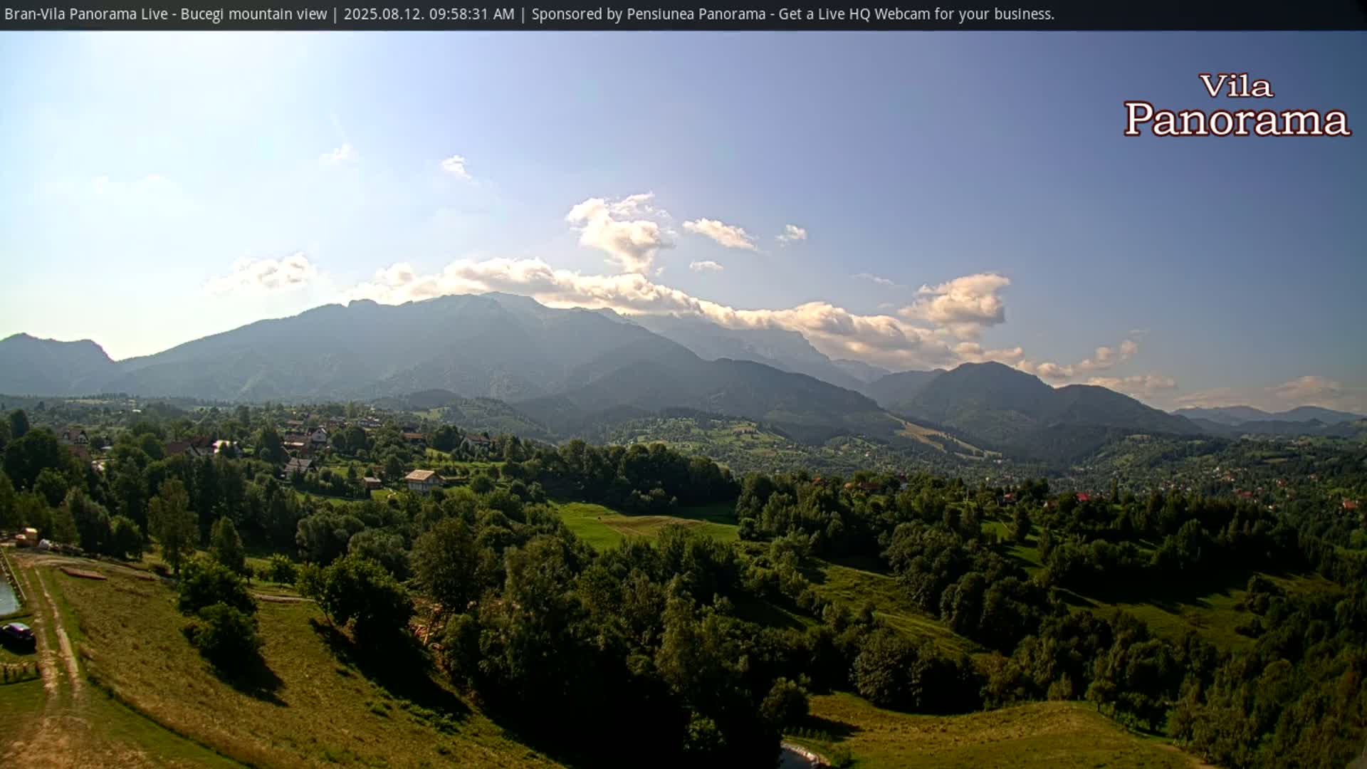 Bucegi Mountain View from Bran Live Cam - Bran,  Braşov, Romania