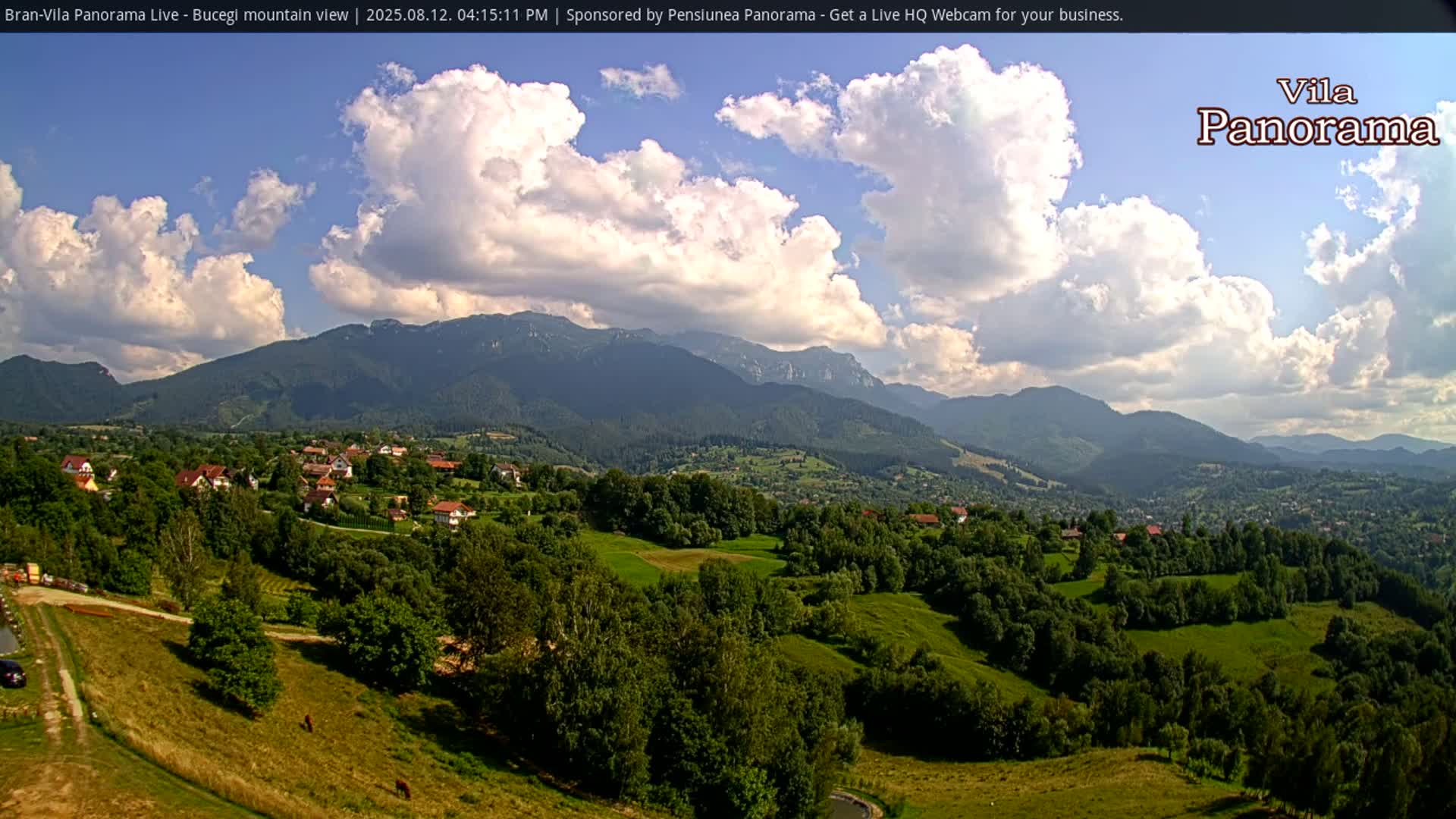 Bucegi Mountain View from Bran Live Cam - Bran,  Braşov, Romania