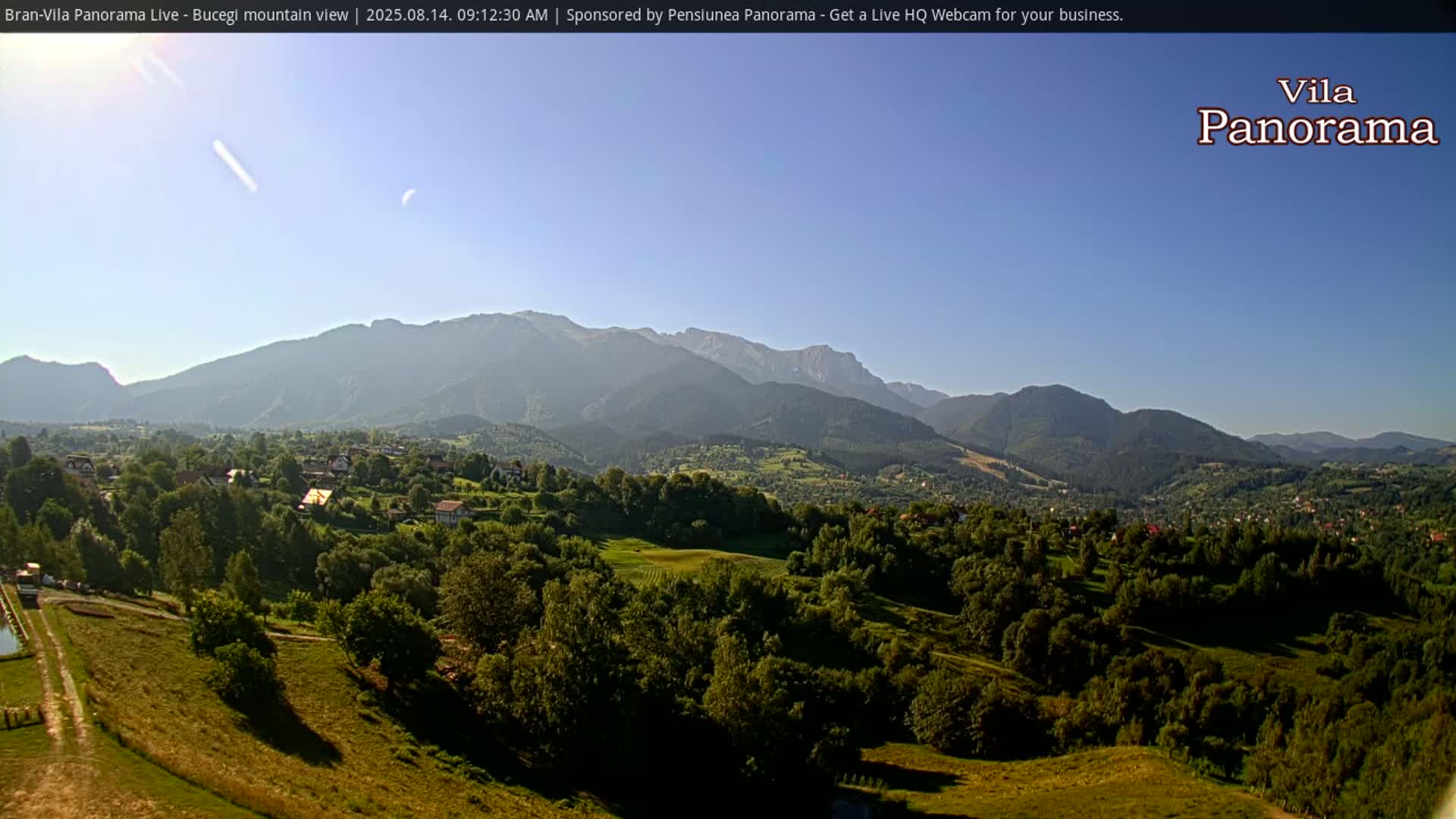 Bucegi Mountain View from Bran Live Cam - Bran,  Braşov, Romania