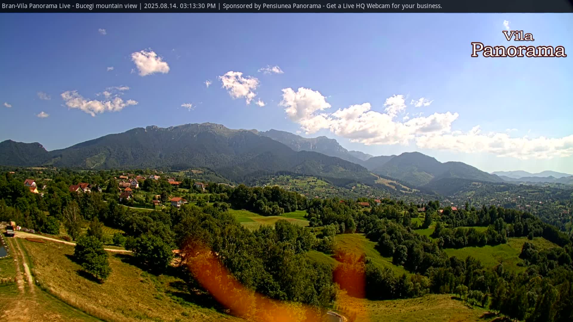Bucegi Mountain View from Bran Live Cam - Bran,  Braşov, Romania