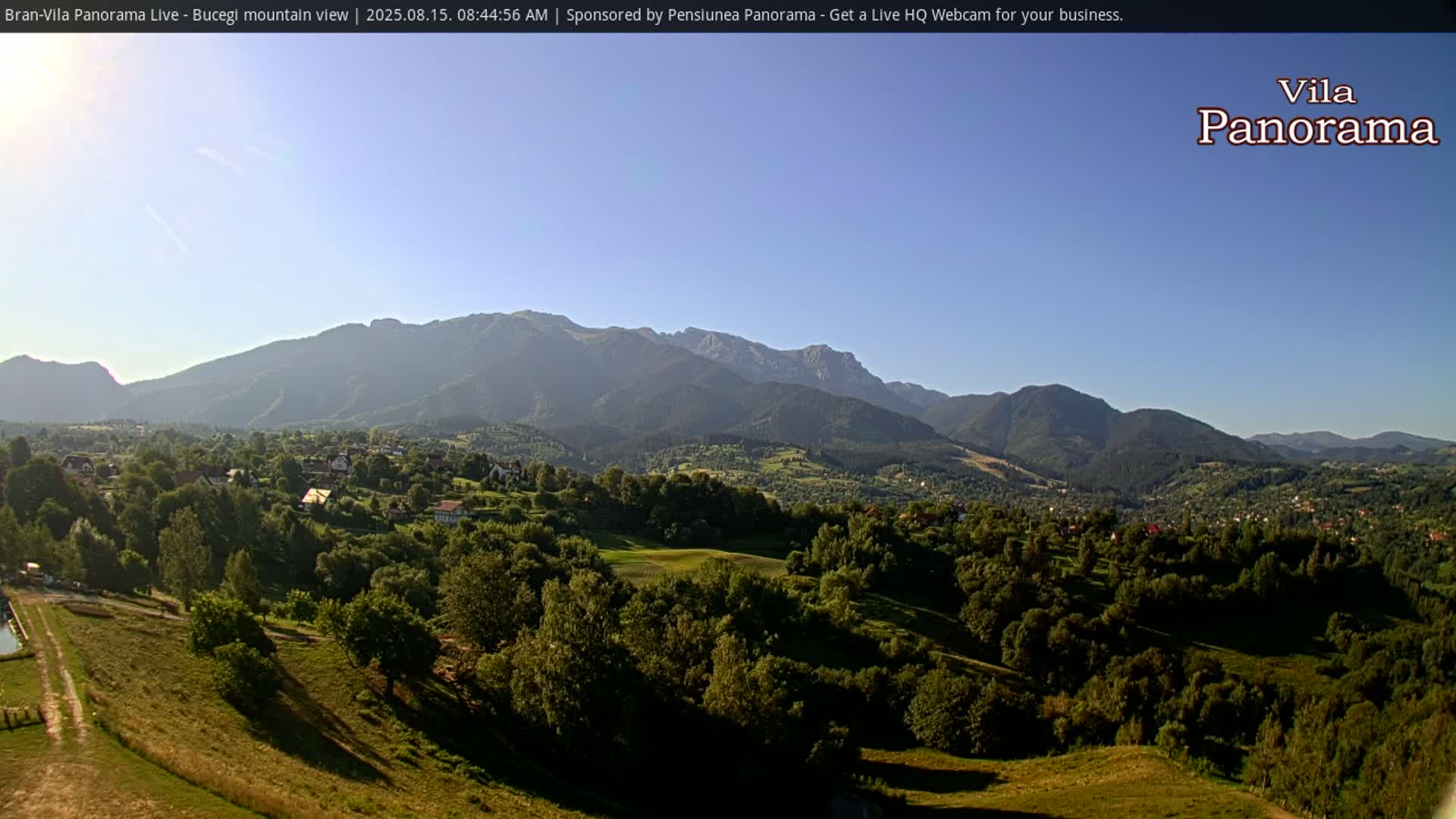 Bucegi Mountain View from Bran Live Cam - Bran,  Braşov, Romania