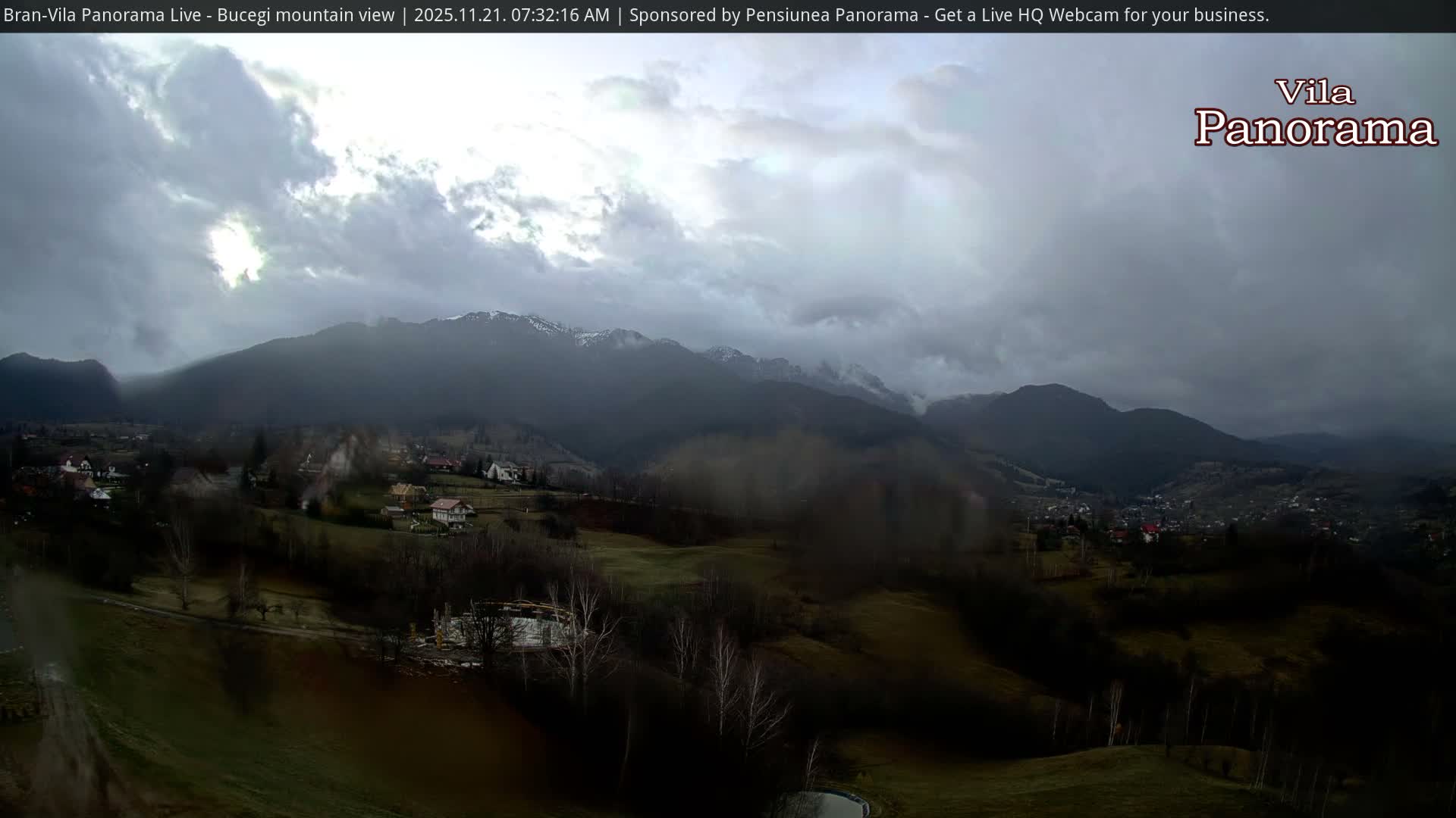 Bucegi Mountain View from Bran Live Cam - Bran,  Braşov, Romania