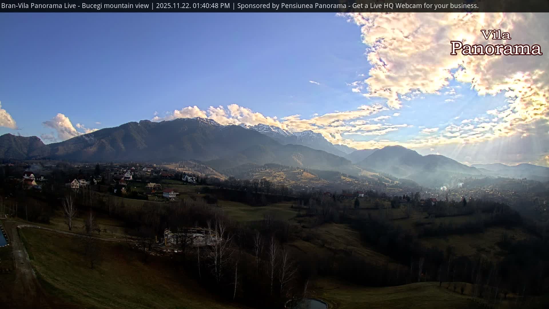 Bucegi Mountain View from Bran Live Cam - Bran,  Braşov, Romania