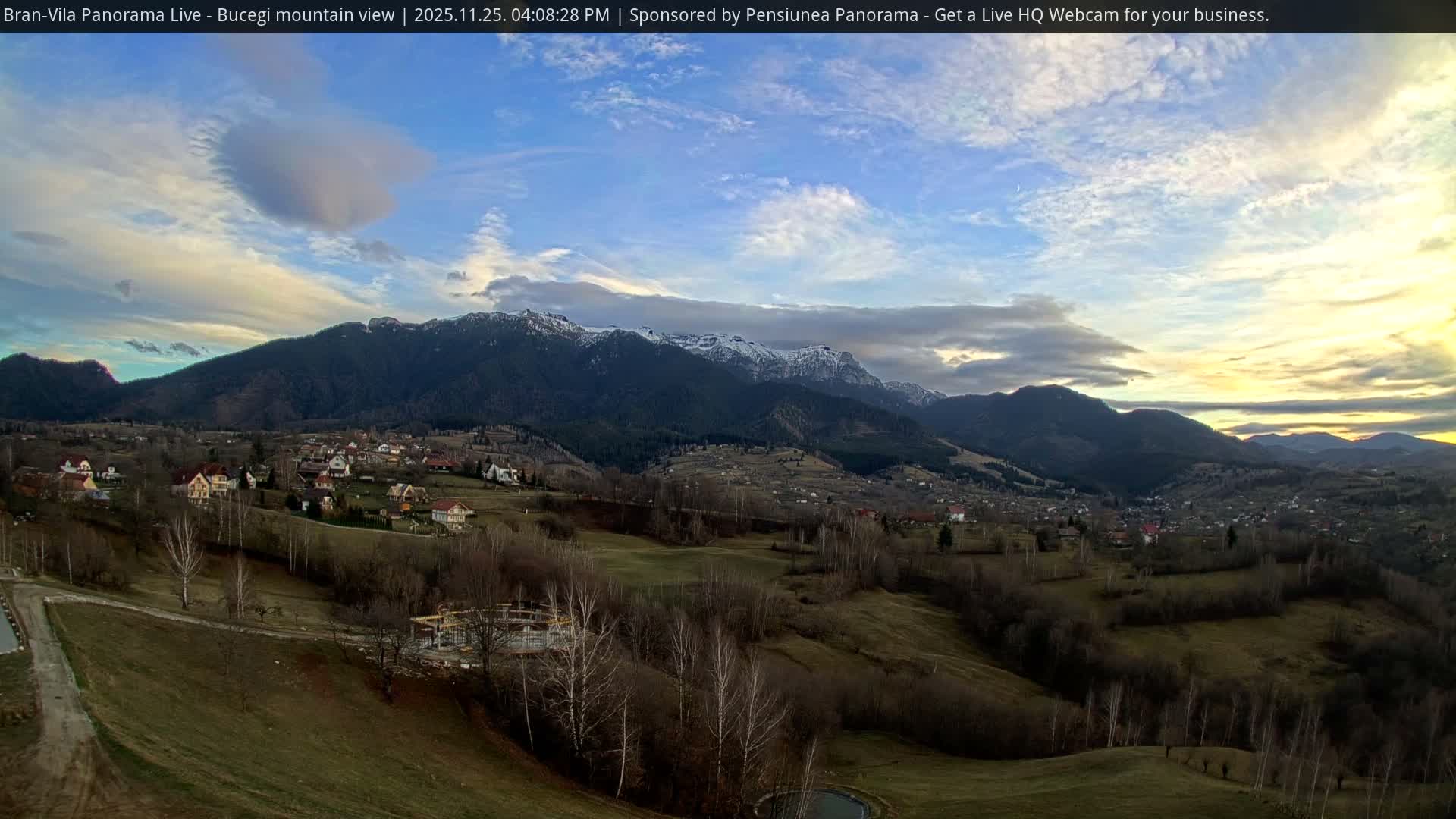 Bucegi Mountain View from Bran Live Cam - Bran,  Braşov, Romania