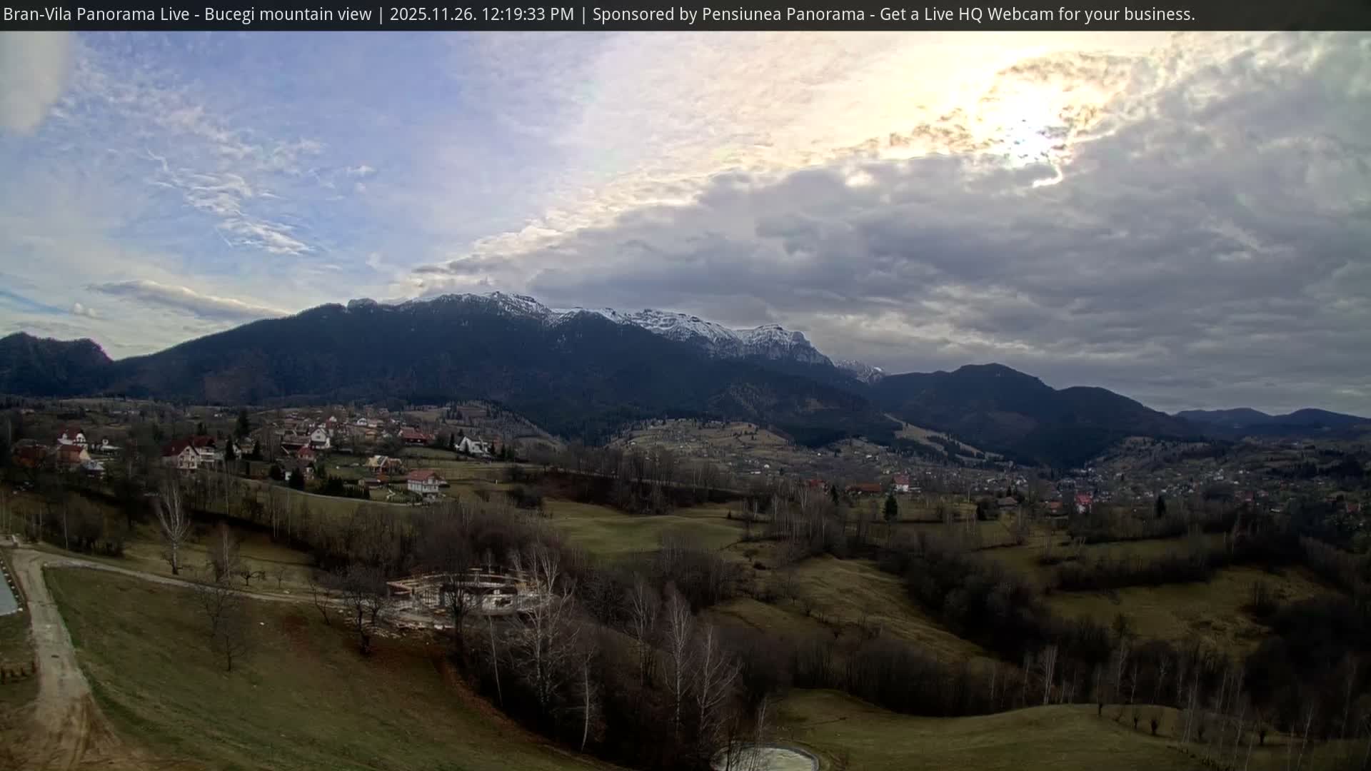 Bucegi Mountain View from Bran Live Cam - Bran,  Braşov, Romania