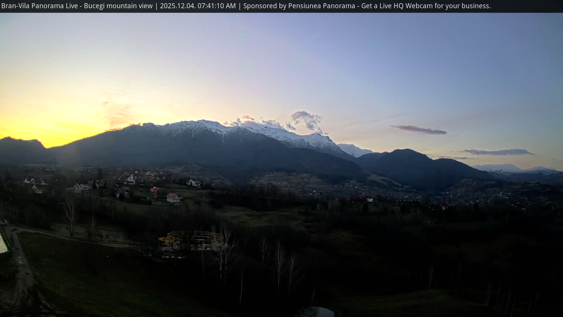 Bucegi Mountain View from Bran Live Cam - Bran,  Braşov, Romania