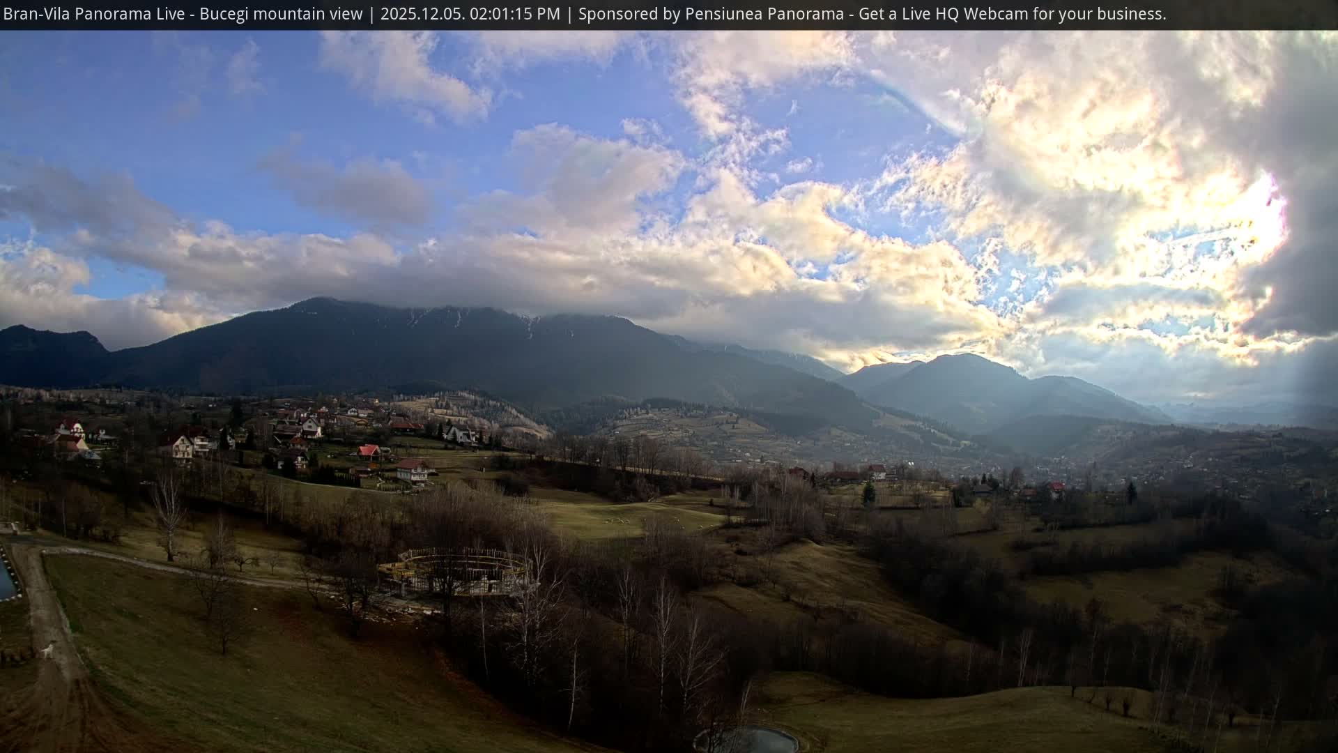 Bucegi Mountain View from Bran Live Cam - Bran,  Braşov, Romania
