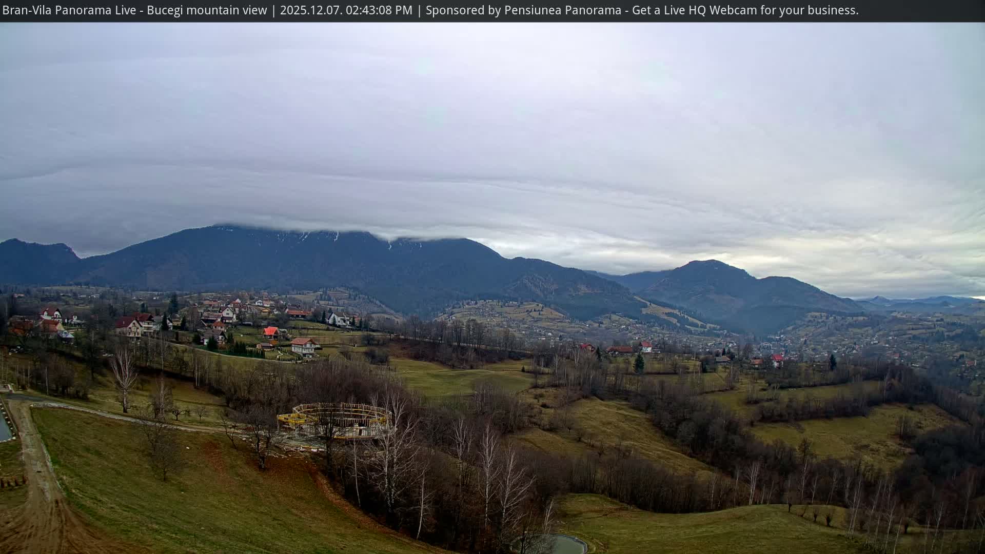 Bucegi Mountain View from Bran Live Cam - Bran,  Braşov, Romania