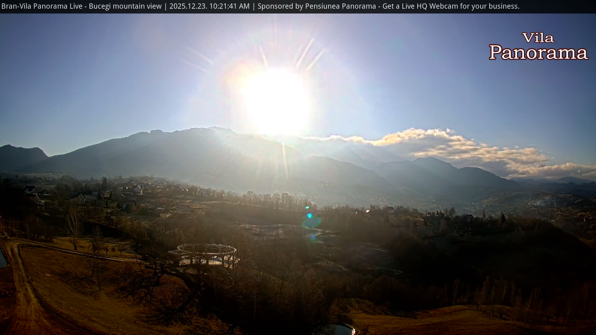 Bucegi Mountain View from Bran Live Cam - Bran,  Braşov, Romania