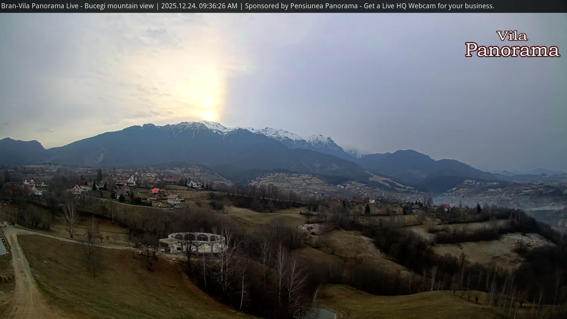 Bucegi Mountain View from Bran Live Cam - Bran,  Braşov, Romania