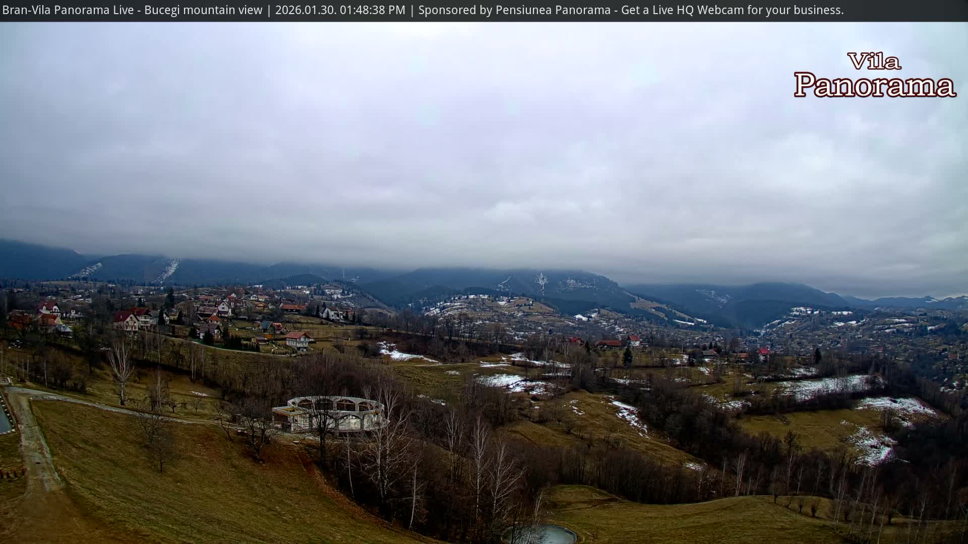 Bucegi Mountain View from Bran Live Cam - Bran,  Braşov, Romania
