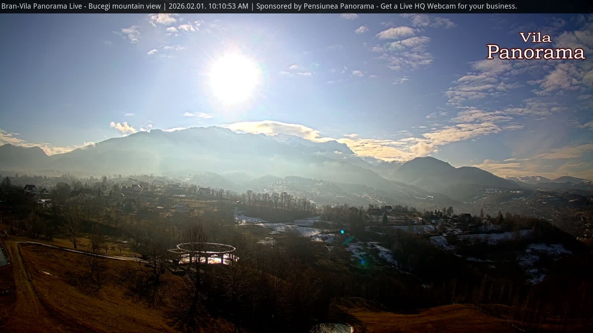 Bucegi Mountain View from Bran Live Cam - Bran,  Braşov, Romania