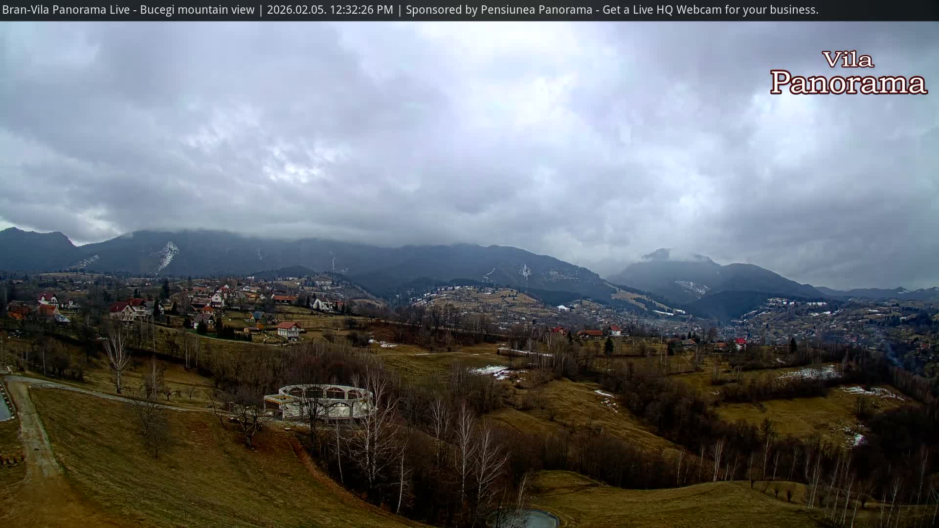 Bucegi Mountain View from Bran Live Cam - Bran,  Braşov, Romania