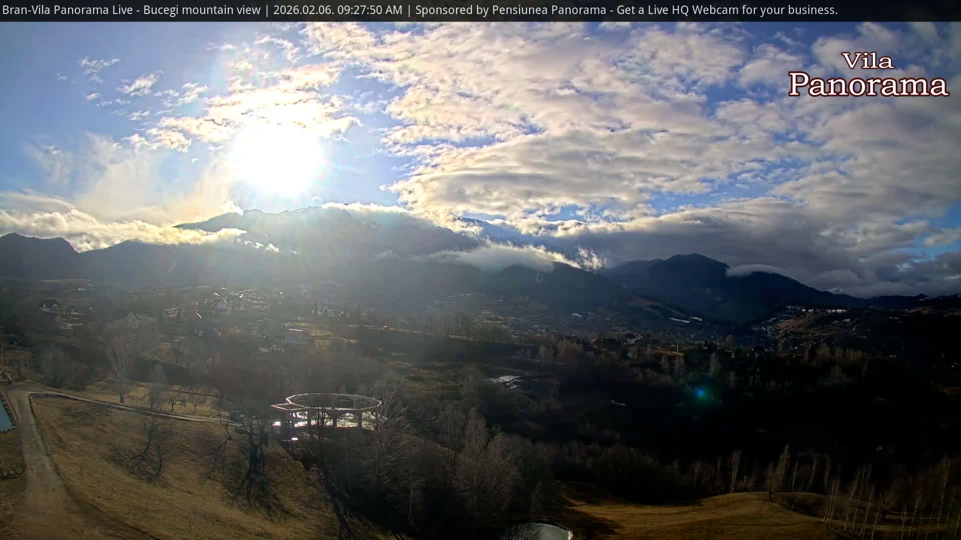 Bucegi Mountain View from Bran Live Cam - Bran,  Braşov, Romania
