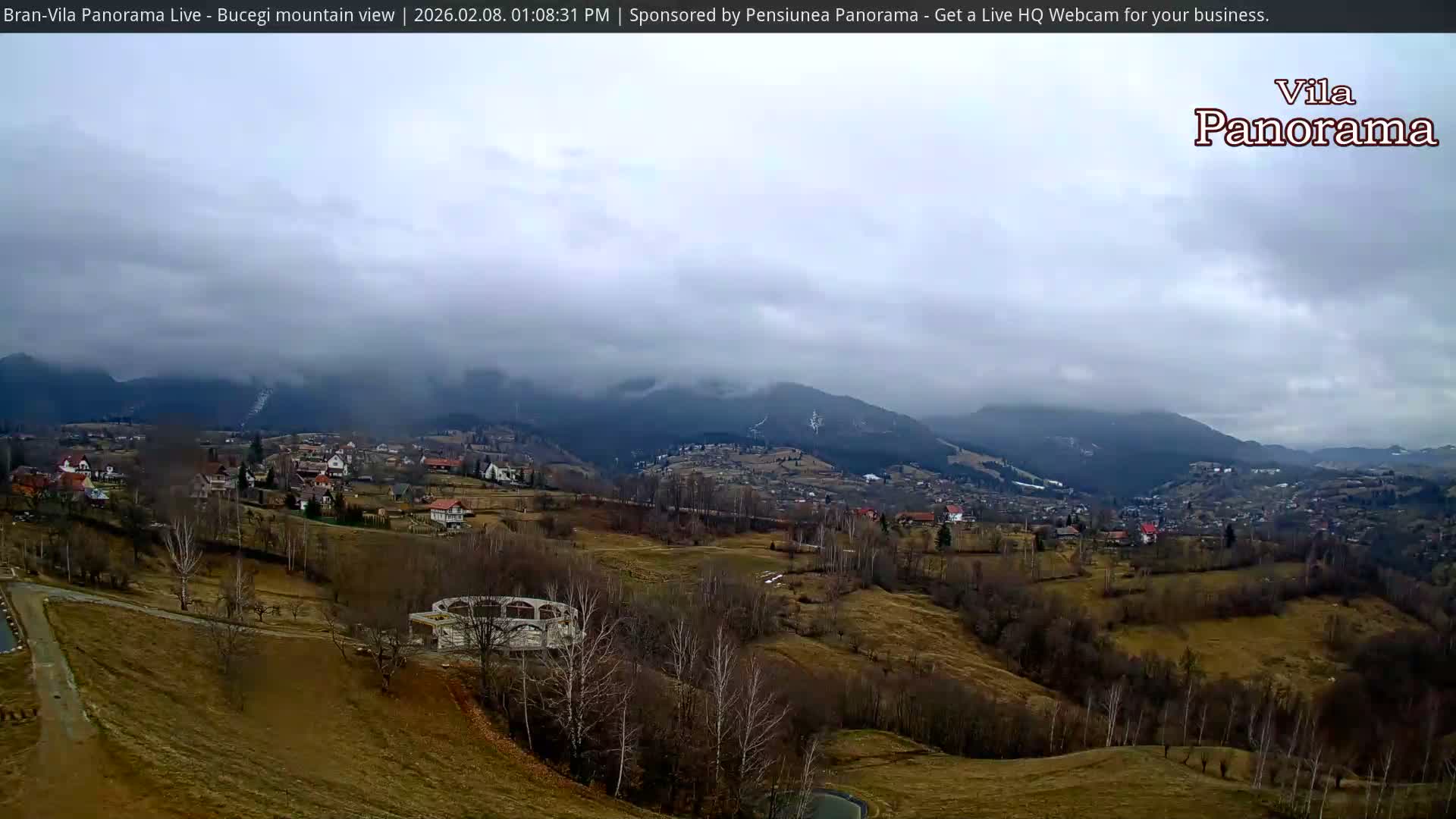 Bucegi Mountain View from Bran Live Cam - Bran,  Braşov, Romania