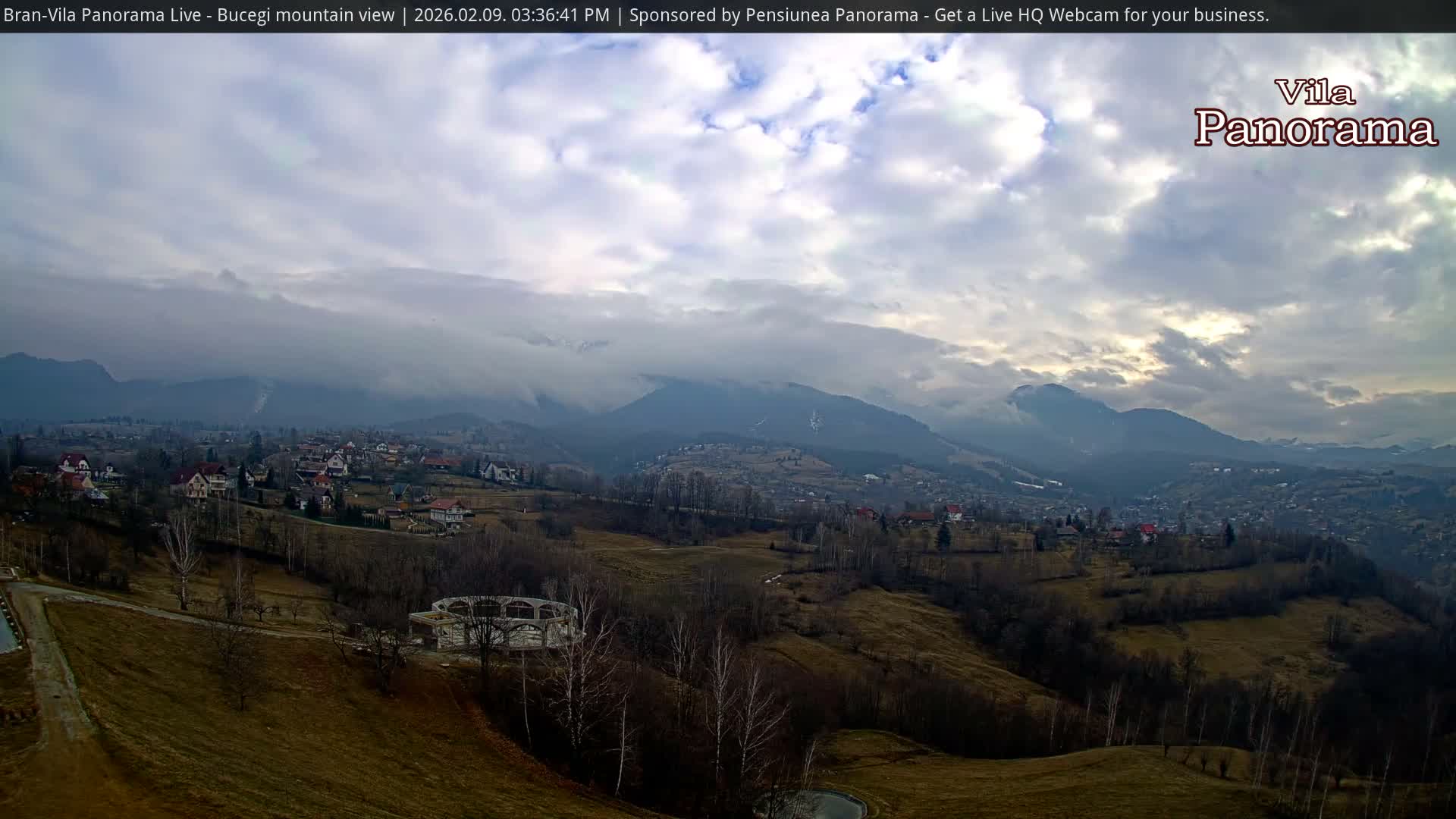 Bucegi Mountain View from Bran Live Cam - Bran,  Braşov, Romania
