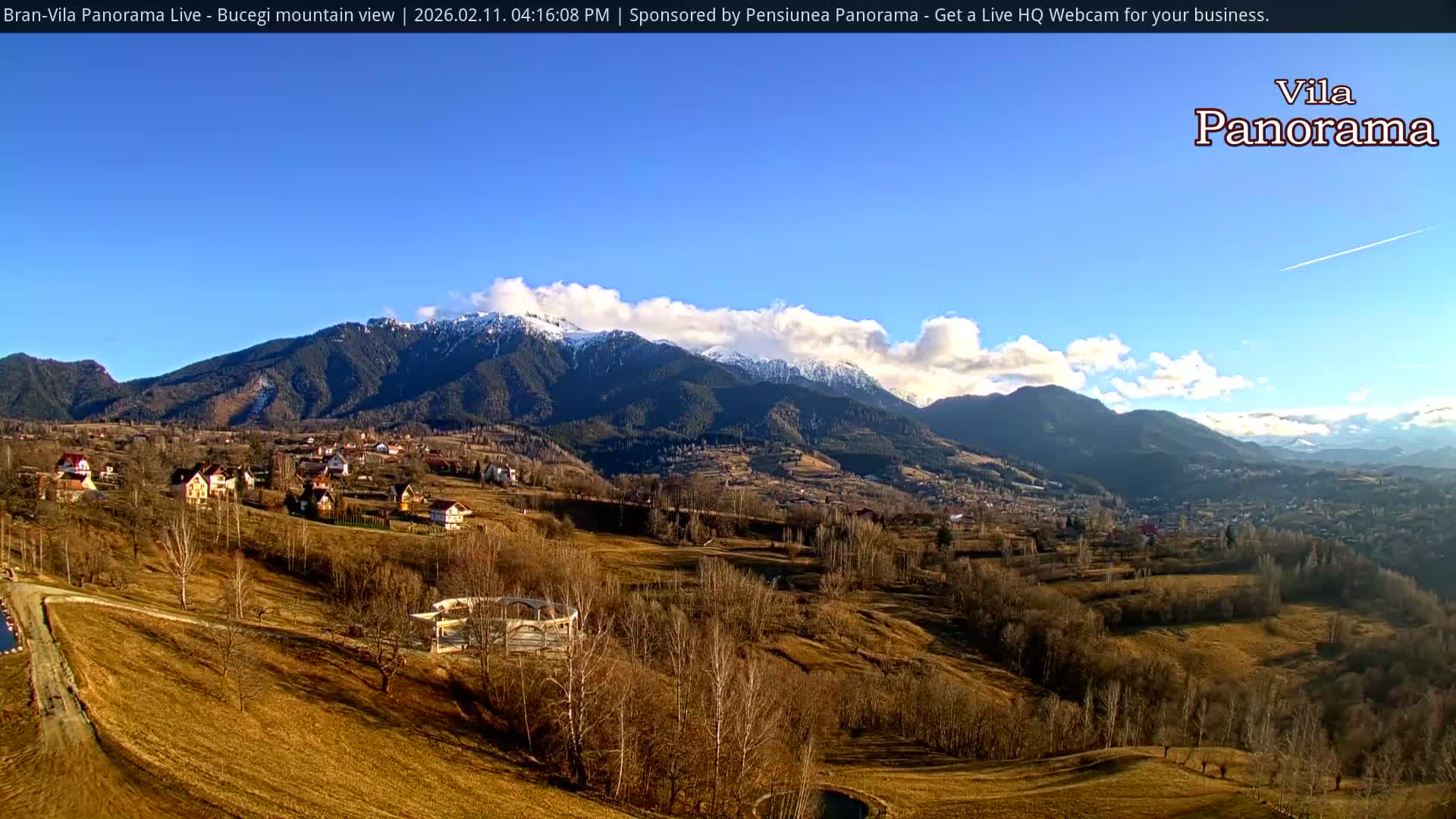 Bucegi Mountain View from Bran Live Cam - Bran,  Braşov, Romania