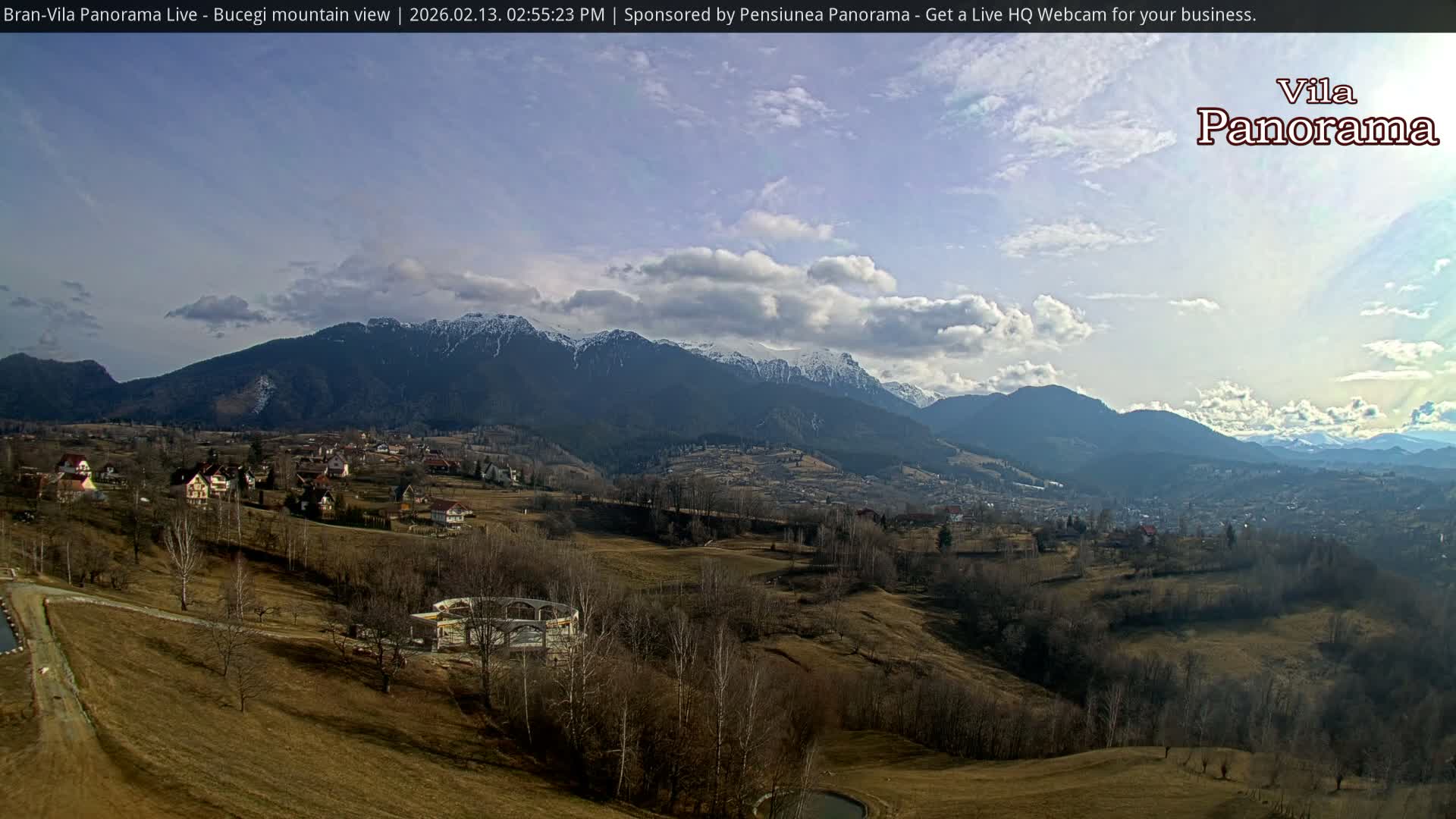 Bucegi Mountain View from Bran Live Cam - Bran,  Braşov, Romania