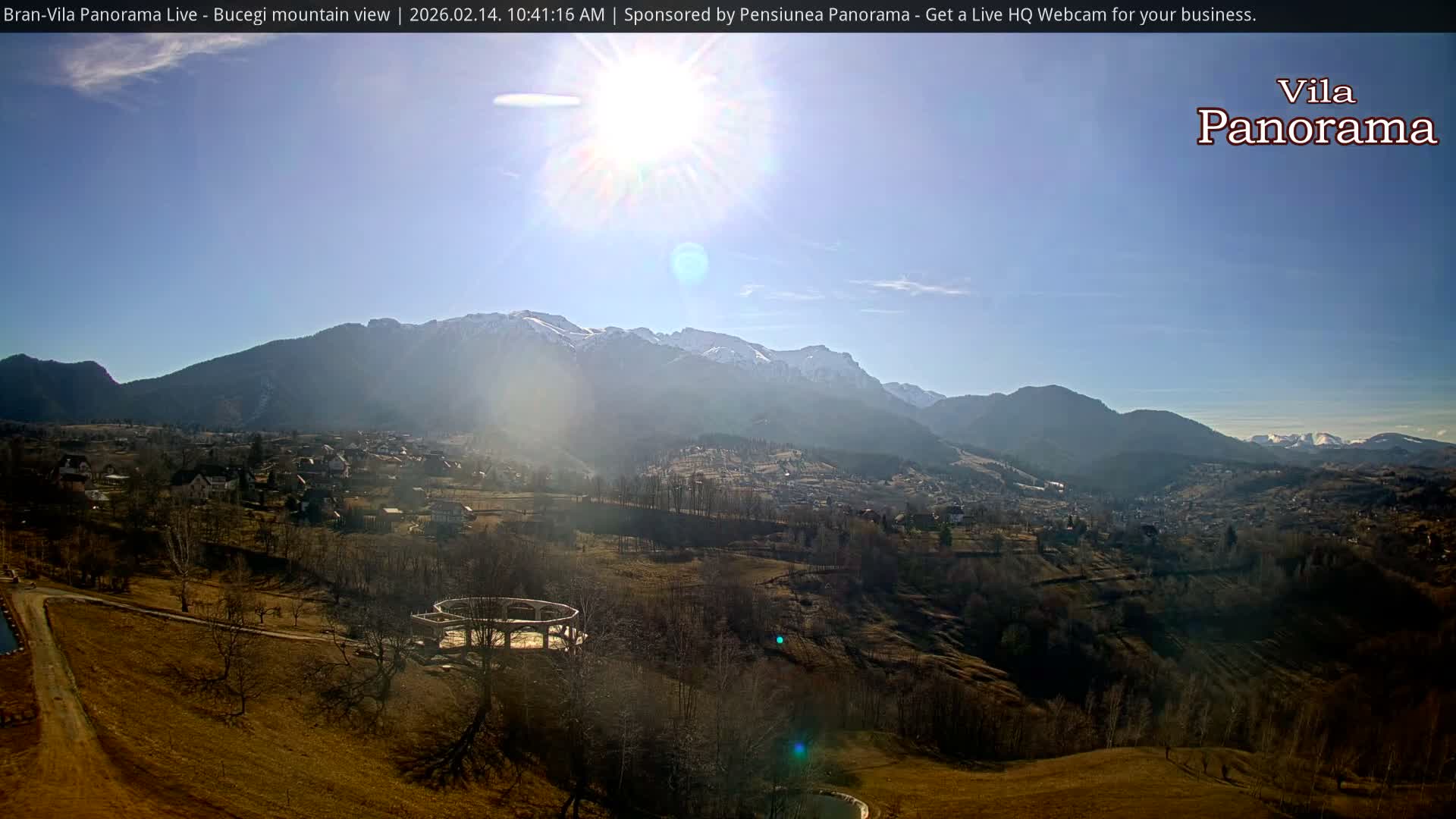 Bucegi Mountain View from Bran Live Cam - Bran,  Braşov, Romania