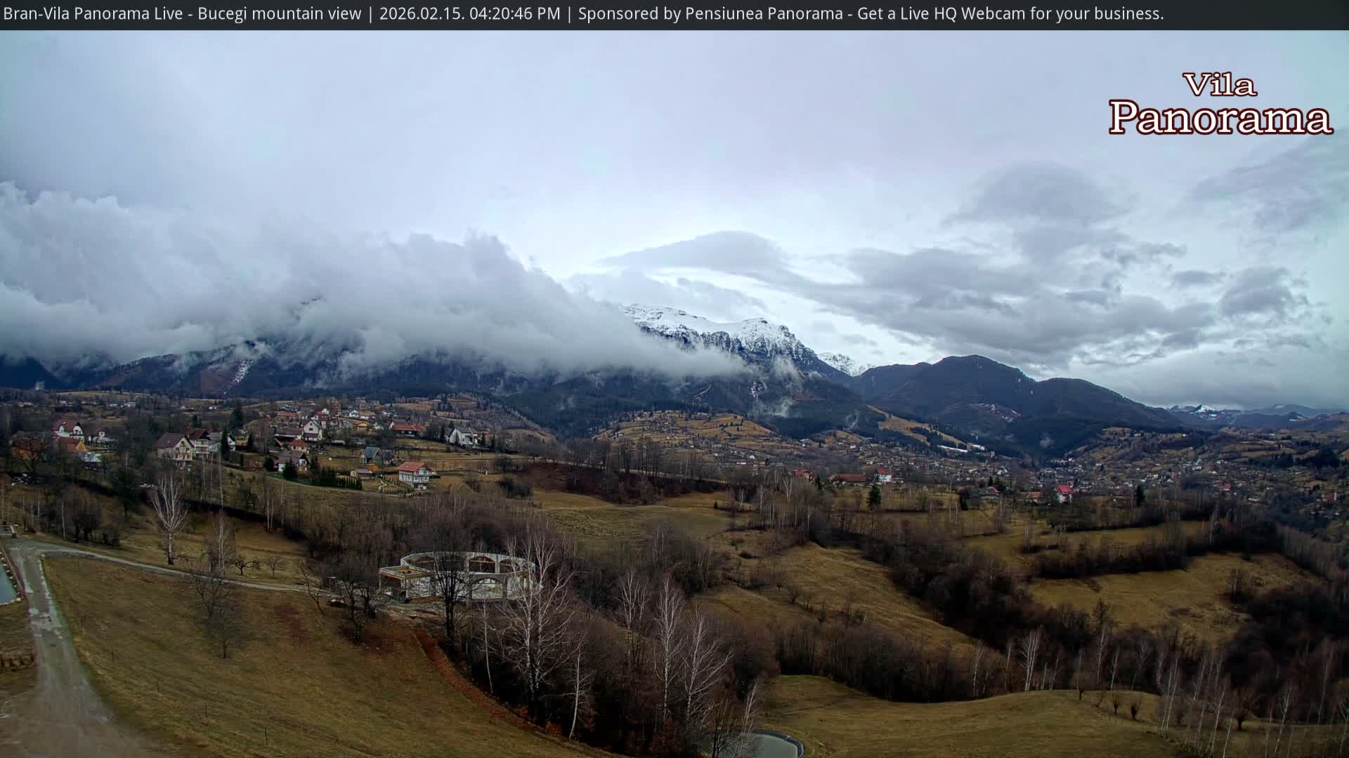 Bucegi Mountain View from Bran Live Cam - Bran,  Braşov, Romania