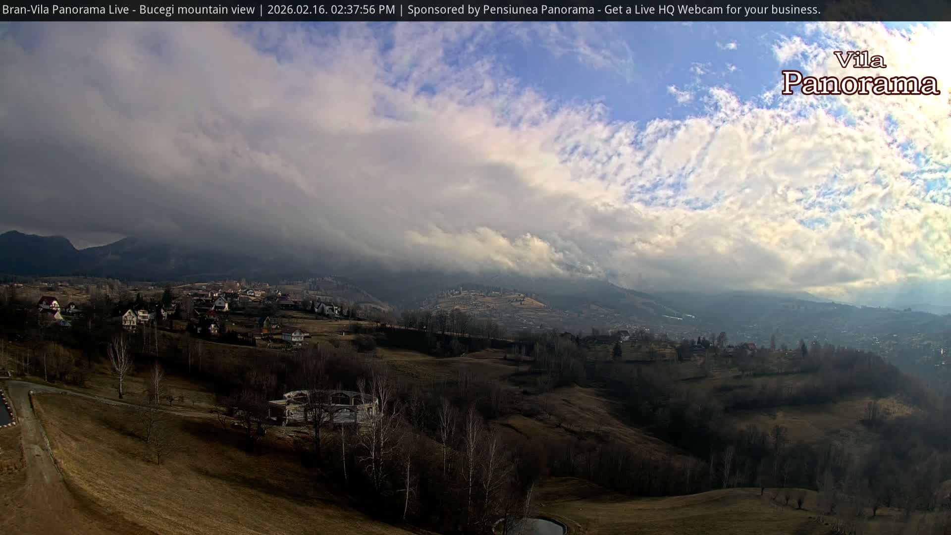 Bucegi Mountain View from Bran Live Cam - Bran,  Braşov, Romania