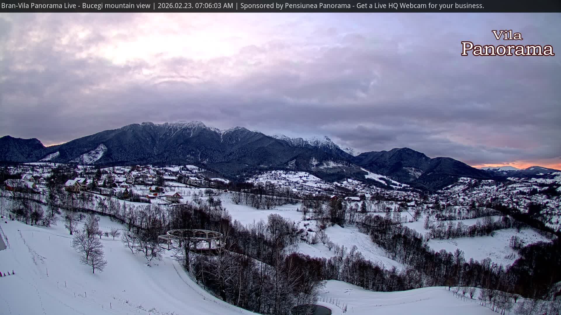 Bucegi Mountain View from Bran Live Cam - Bran,  Braşov, Romania
