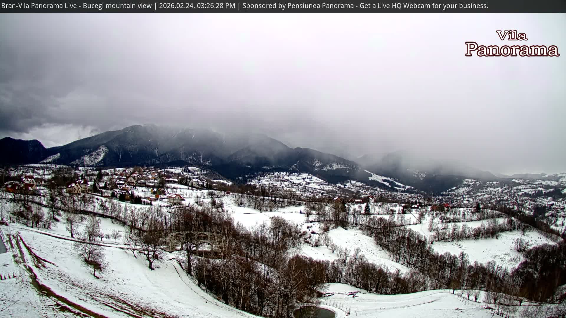 Bucegi Mountain View from Bran Live Cam - Bran,  Braşov, Romania