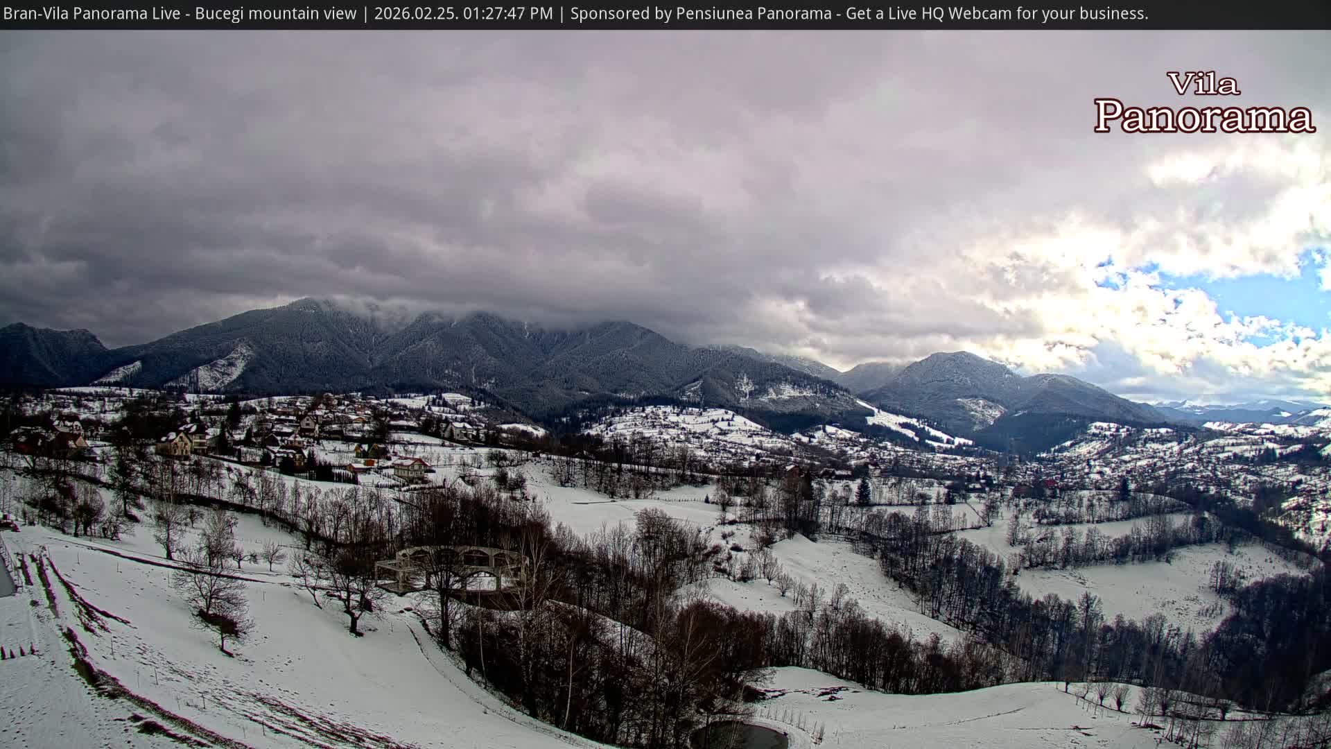Bucegi Mountain View from Bran Live Cam - Bran,  Braşov, Romania
