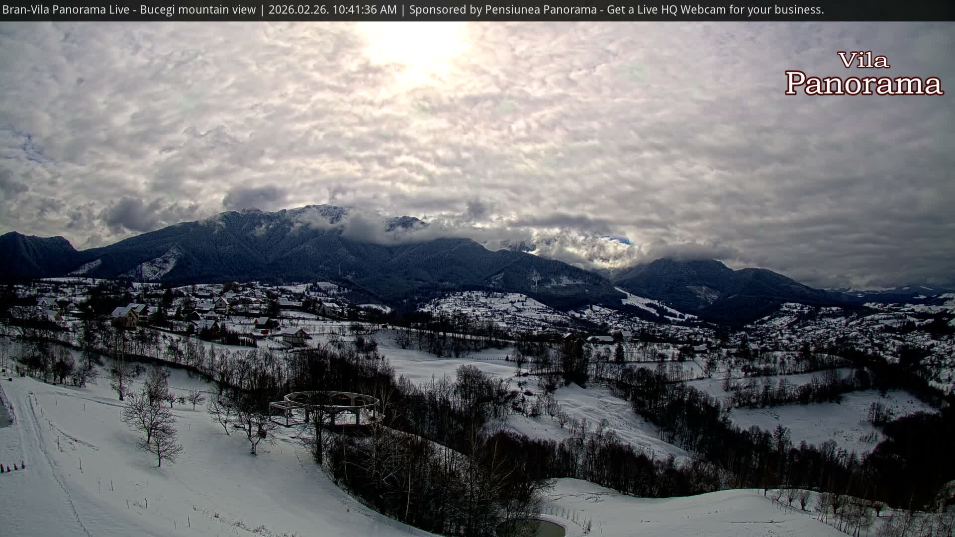 Bucegi Mountain View from Bran Live Cam - Bran,  Braşov, Romania