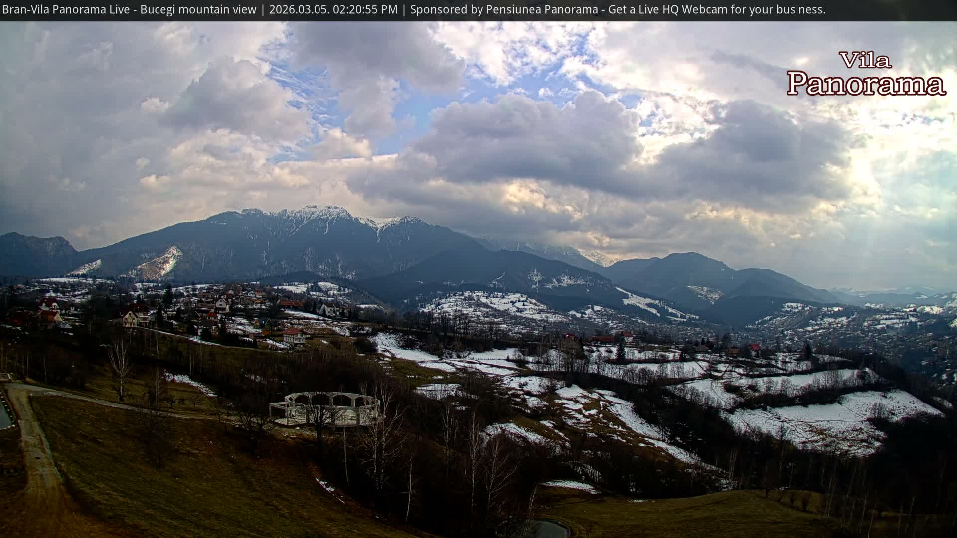 Bucegi Mountain View from Bran Live Cam - Bran,  Braşov, Romania