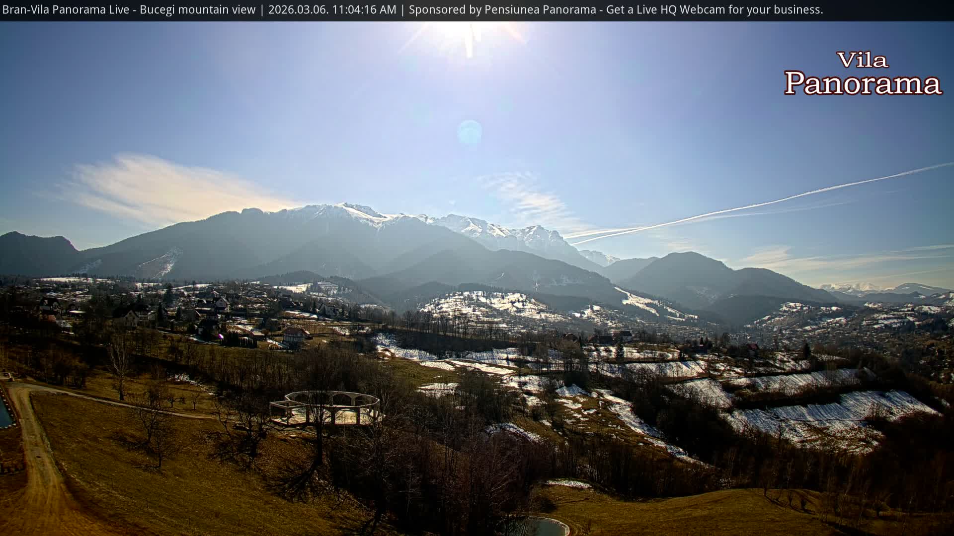 Bucegi Mountain View from Bran Live Cam - Bran,  Braşov, Romania