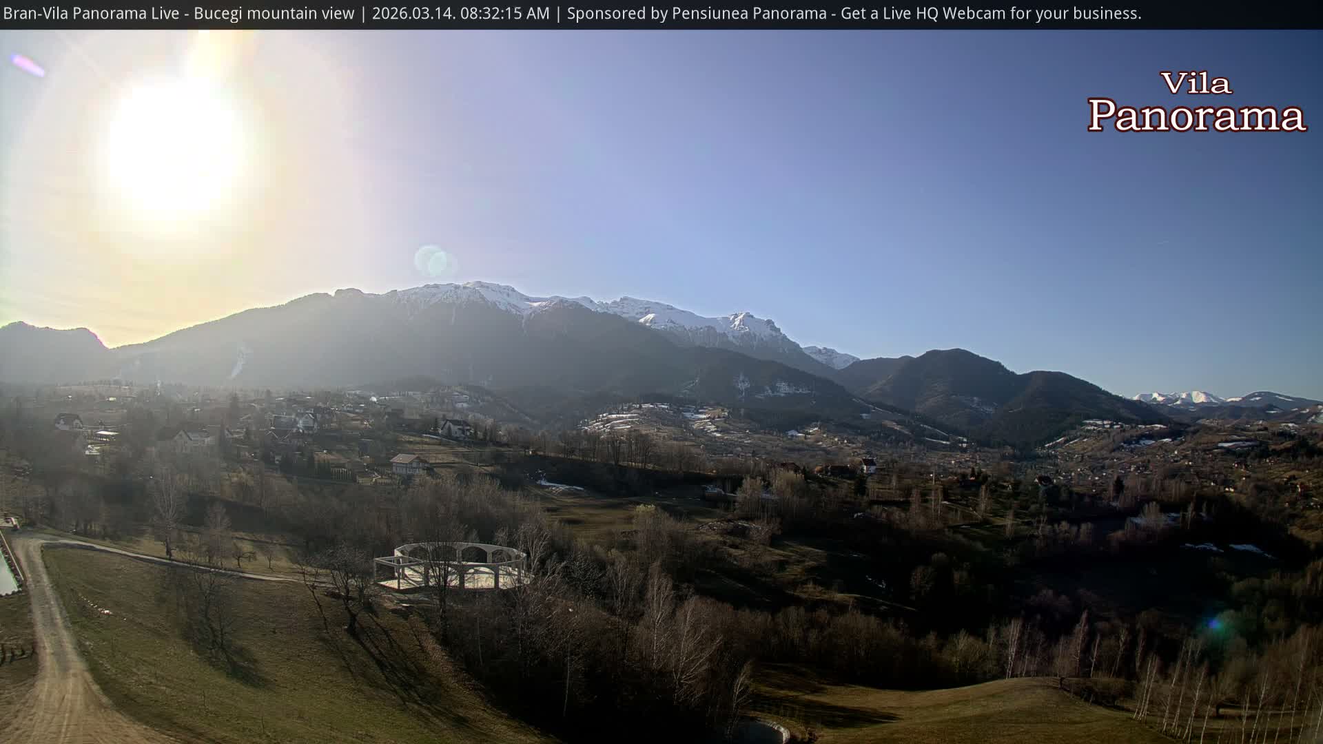 Bucegi Mountain View from Bran Live Cam - Bran,  Braşov, Romania