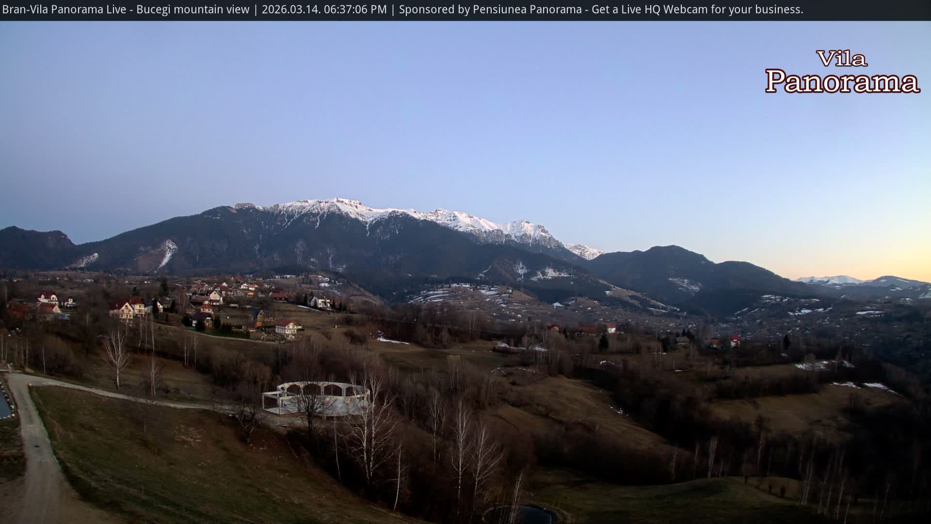 Bucegi Mountain View from Bran Live Cam - Bran,  Braşov, Romania