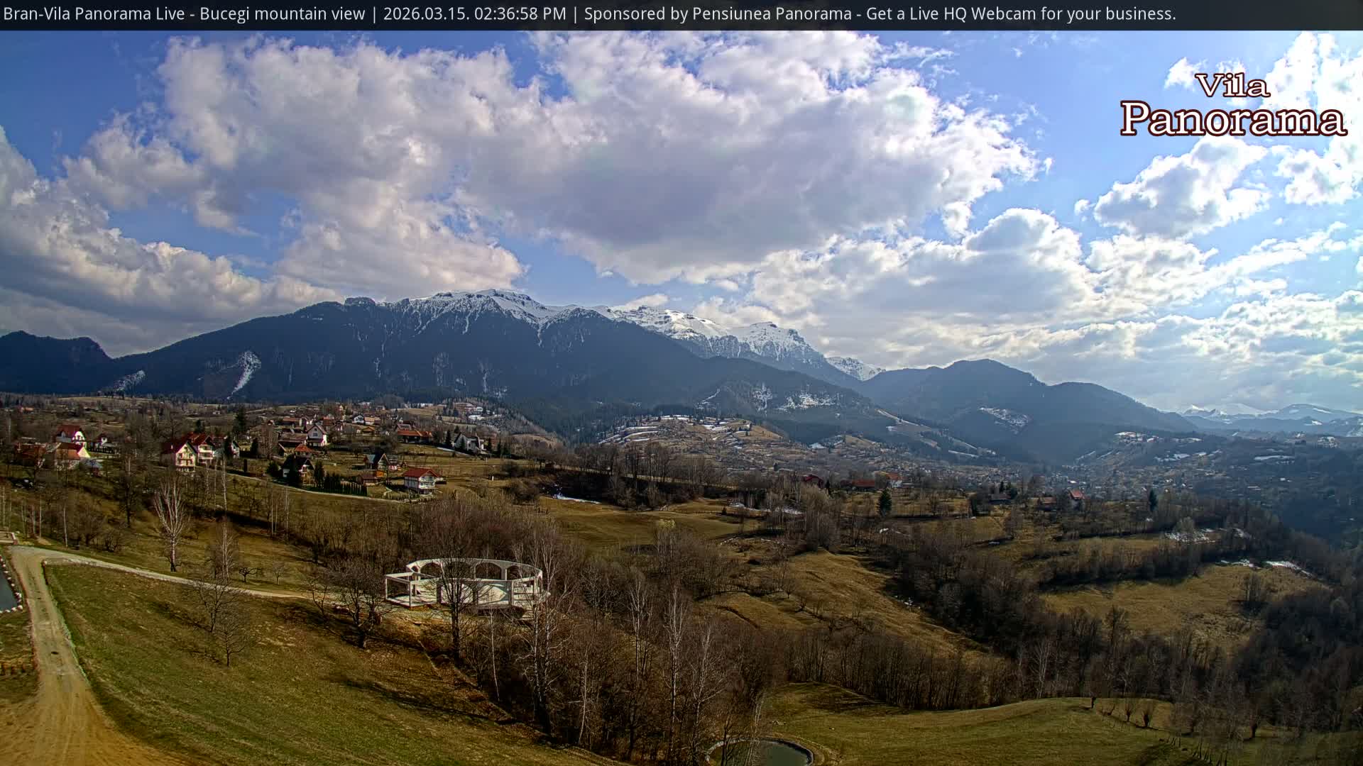 Bucegi Mountain View from Bran Live Cam - Bran,  Braşov, Romania