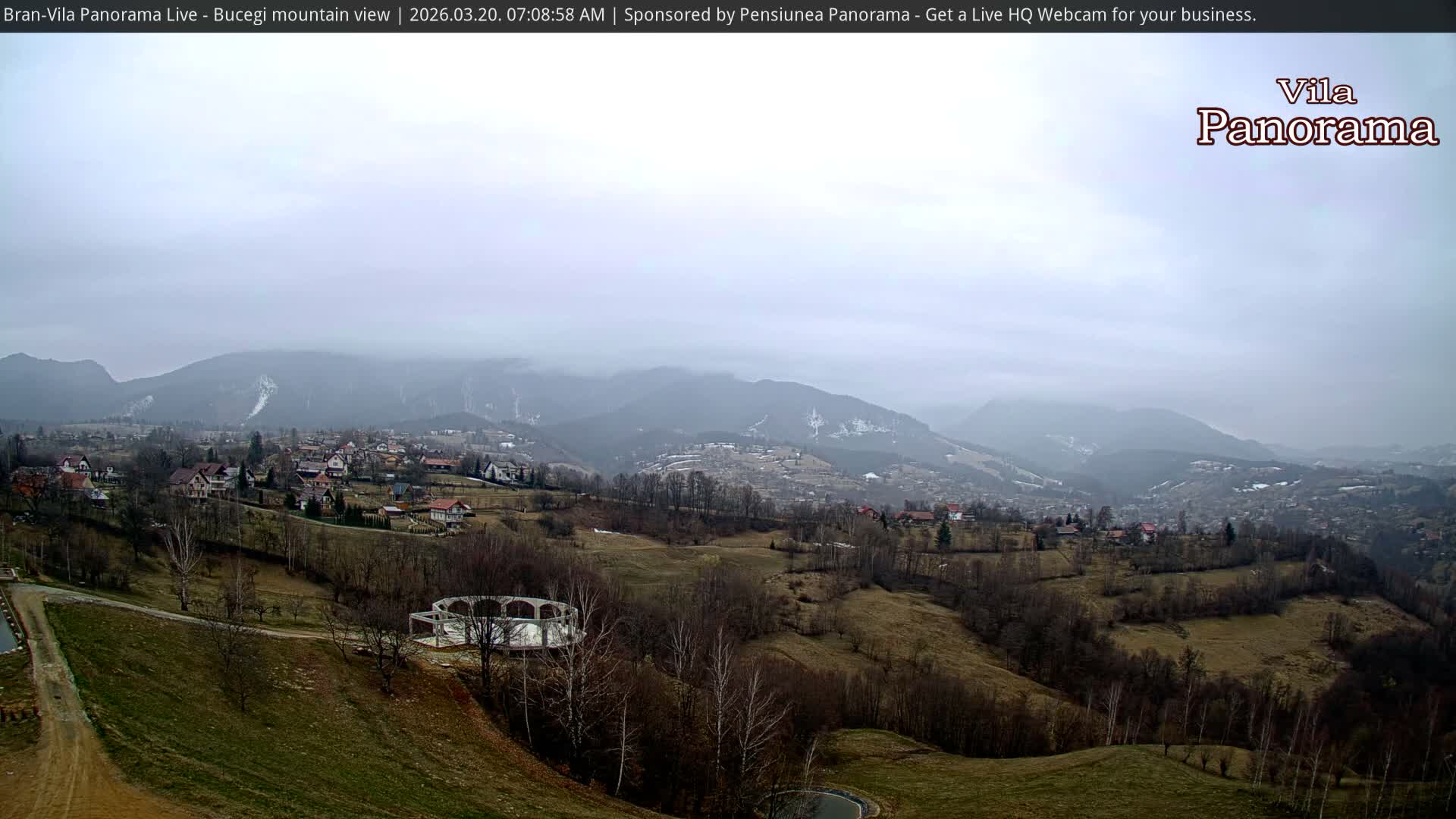 Bucegi Mountain View from Bran Live Cam - Bran,  Braşov, Romania