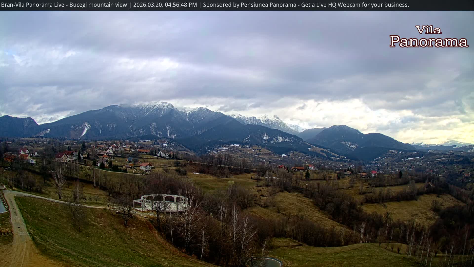 Bucegi Mountain View from Bran Live Cam - Bran,  Braşov, Romania